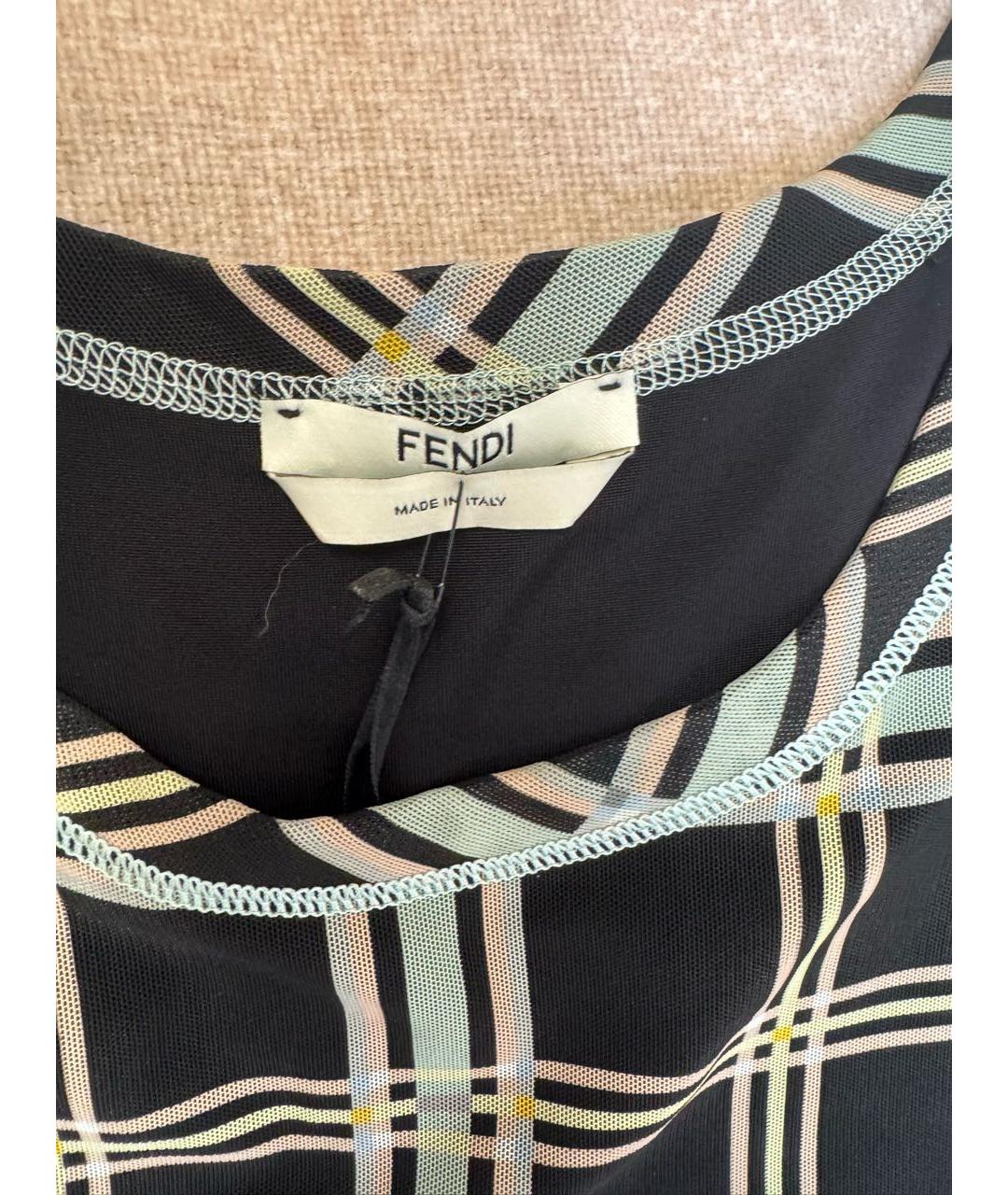 FENDI Мульти полиэстеровое повседневное платье, фото 3