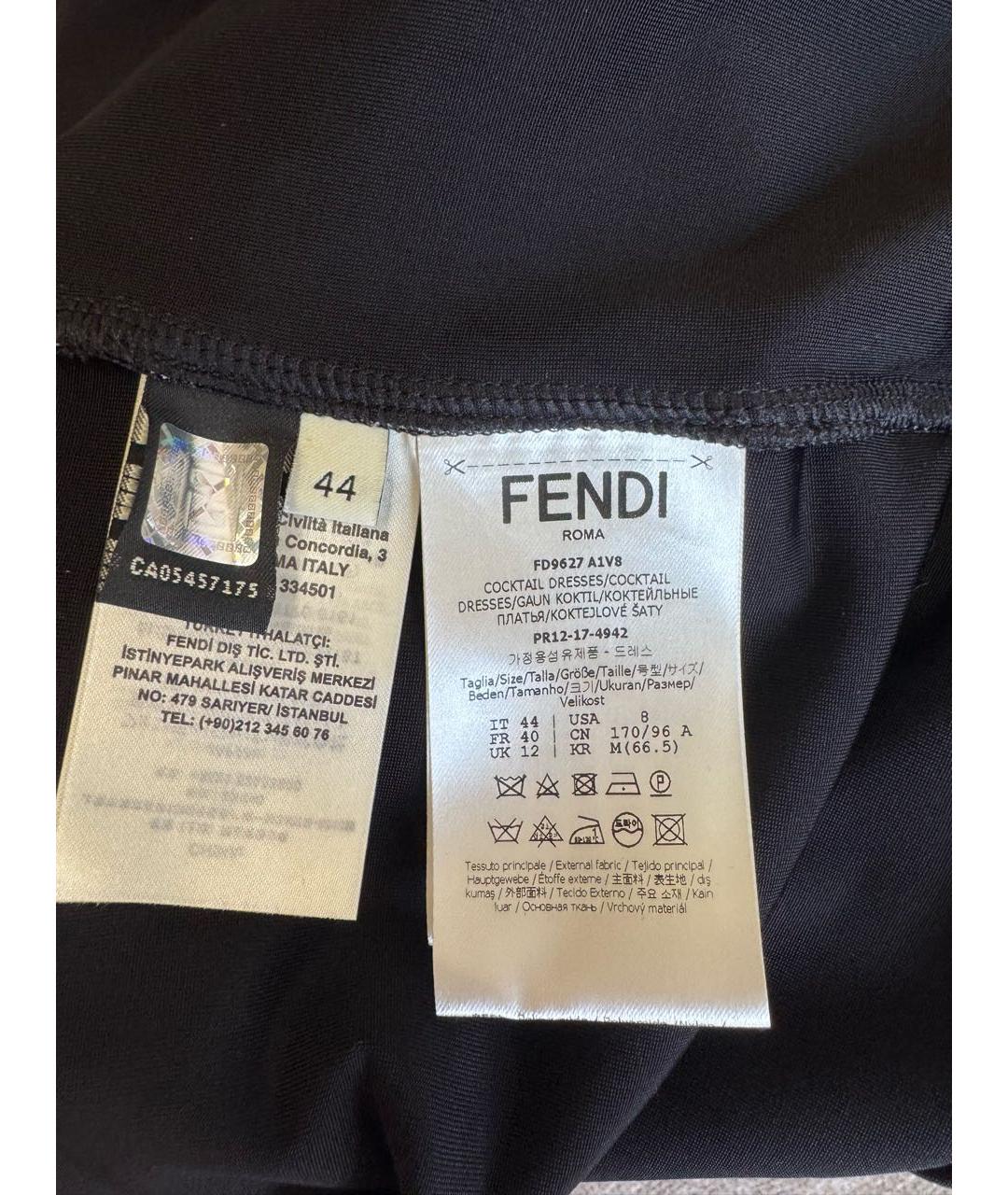 FENDI Мульти полиэстеровое повседневное платье, фото 5