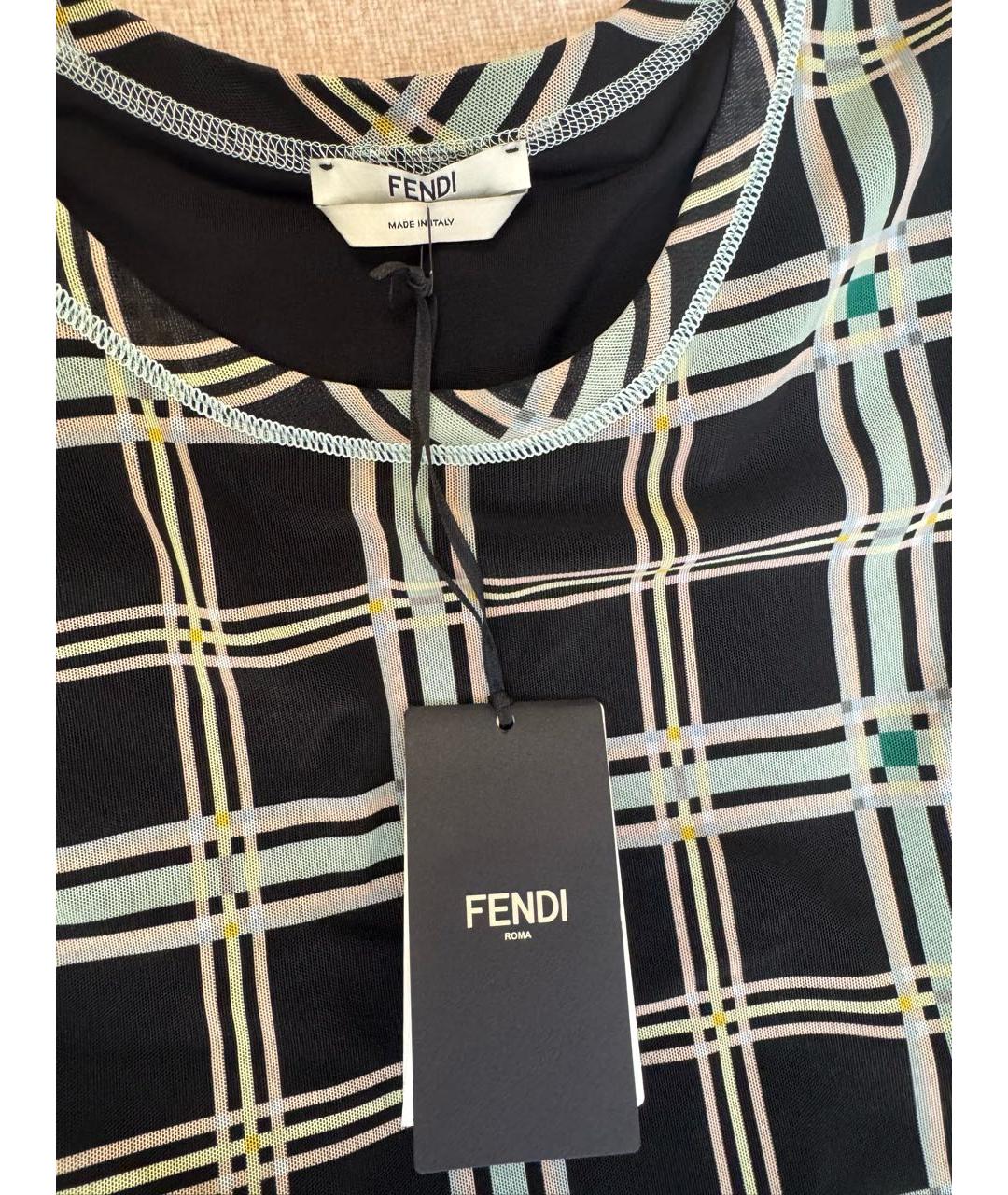 FENDI Мульти полиэстеровое повседневное платье, фото 4