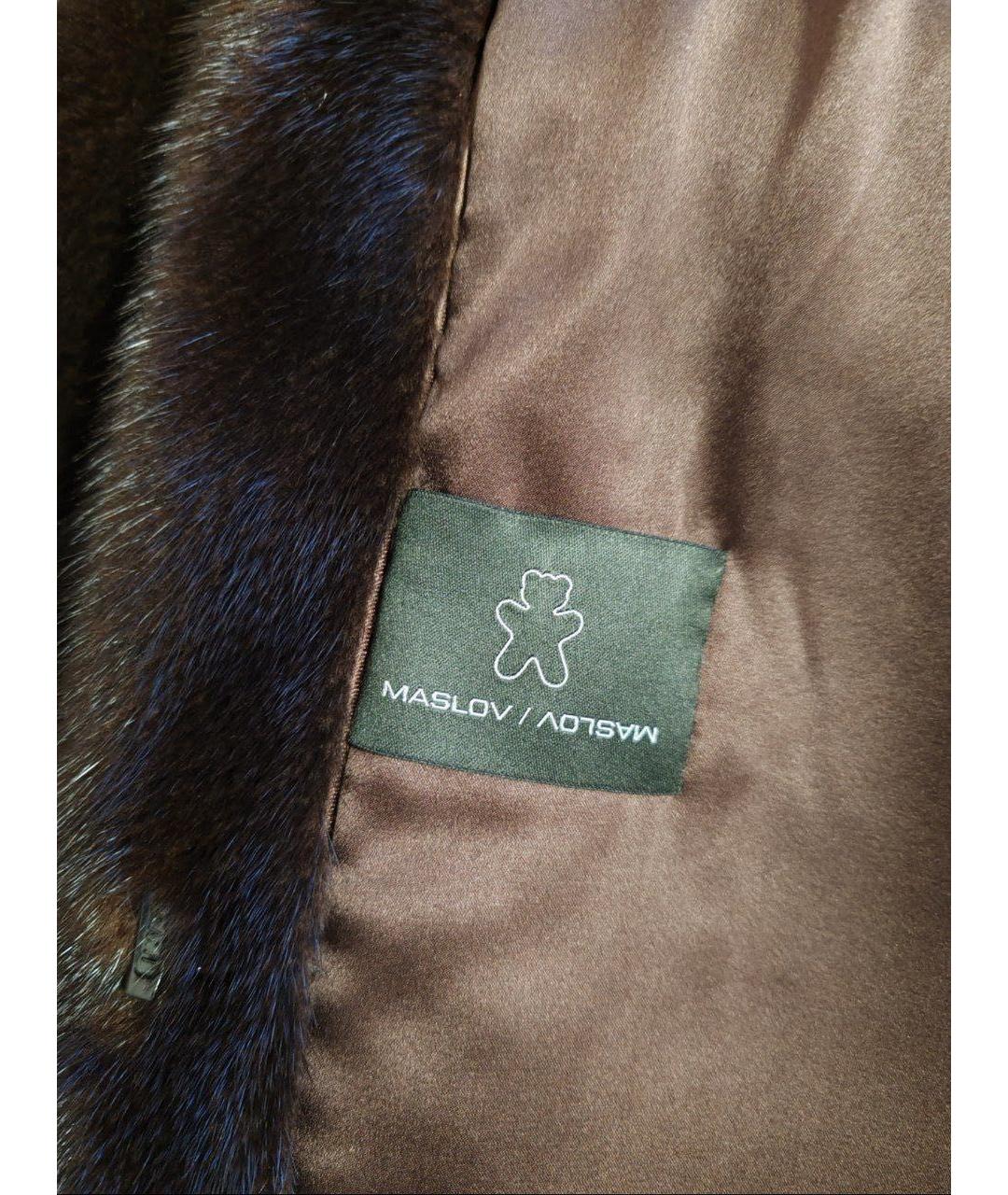 SLAVA MASLOV Коричневая меховая шуба, фото 4