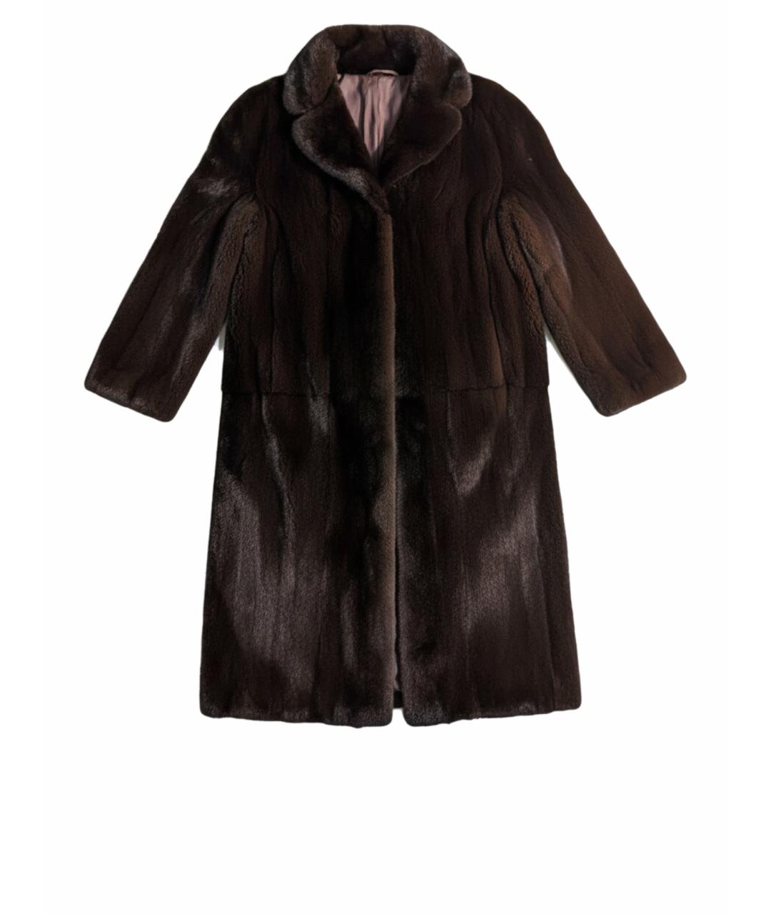 SLAVA MASLOV Коричневая меховая шуба, фото 1