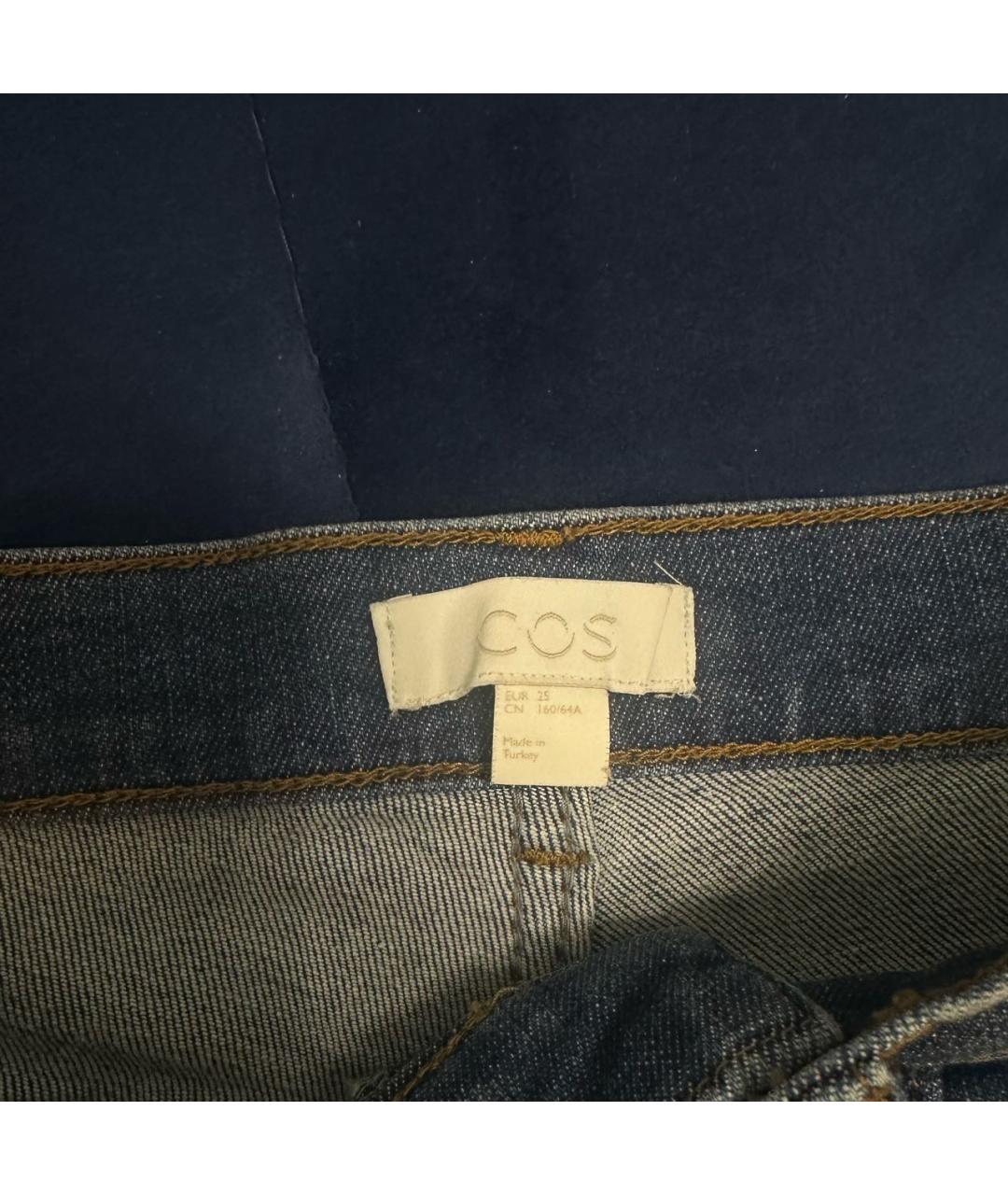 COS Темно-синие деним шорты, фото 6
