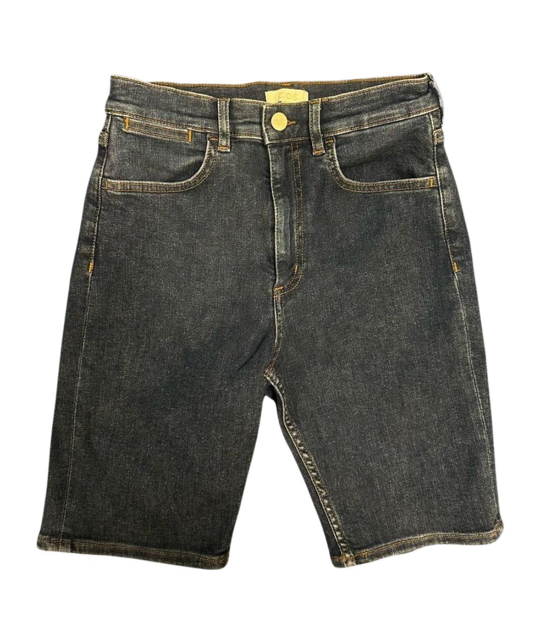 COS Темно-синие деним шорты, фото 1