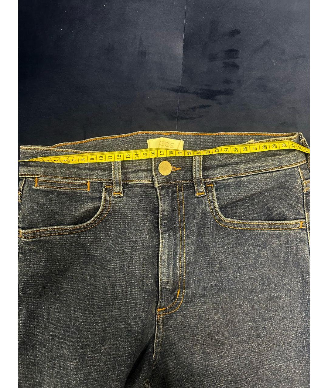 COS Темно-синие деним шорты, фото 7