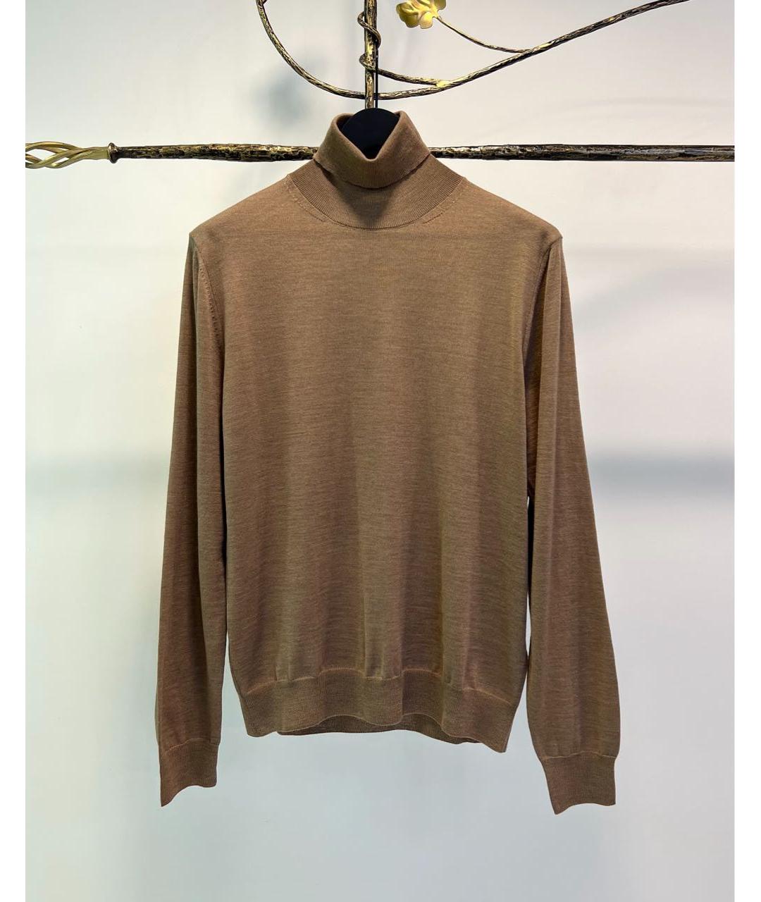 CANALI Бежевая шерстяная водолазка, фото 5