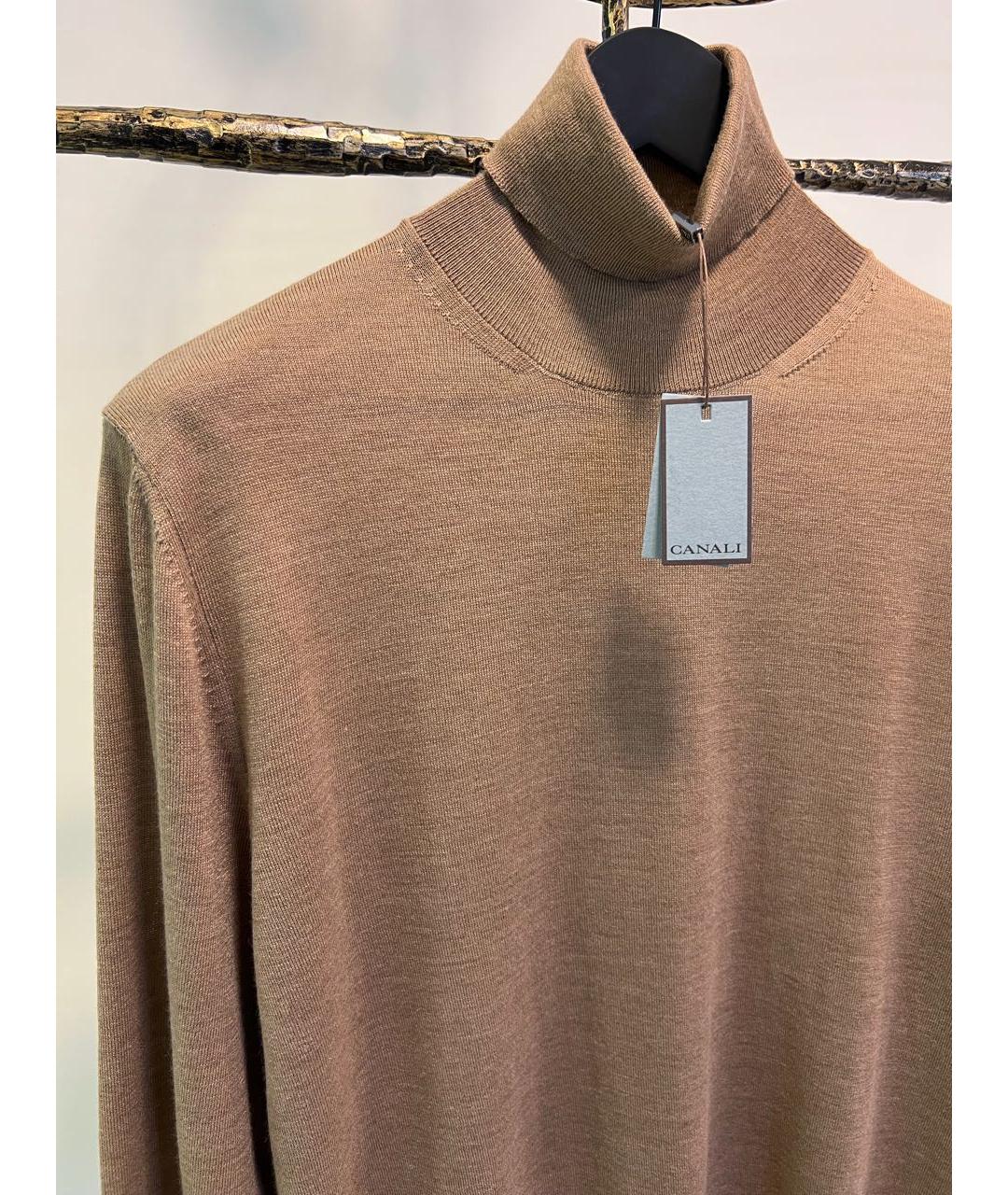 CANALI Бежевая шерстяная водолазка, фото 3