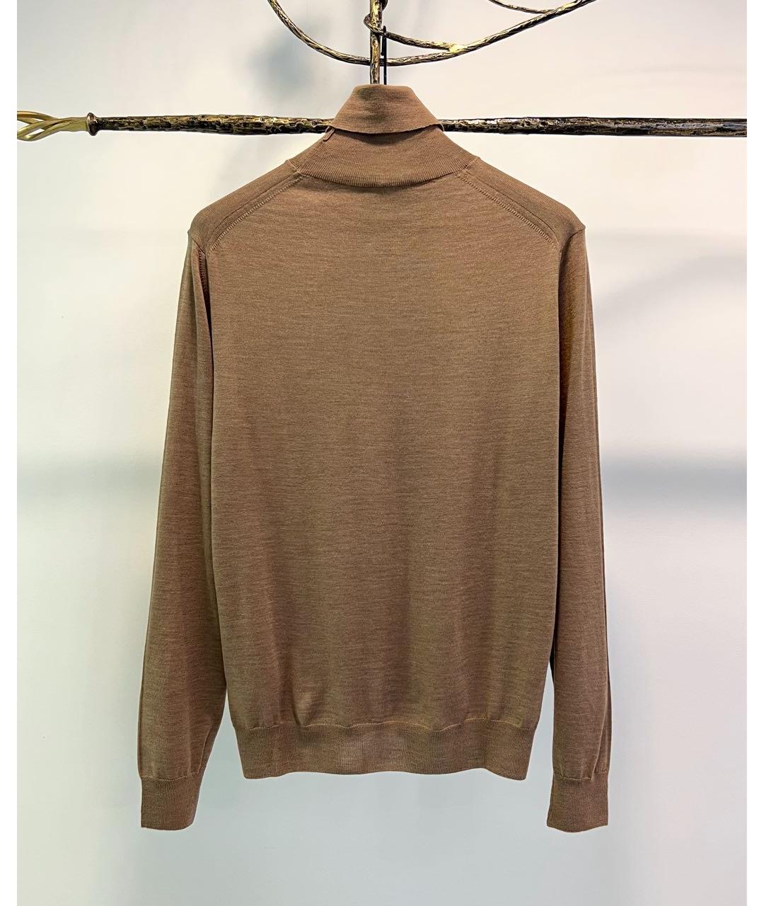CANALI Бежевая шерстяная водолазка, фото 2