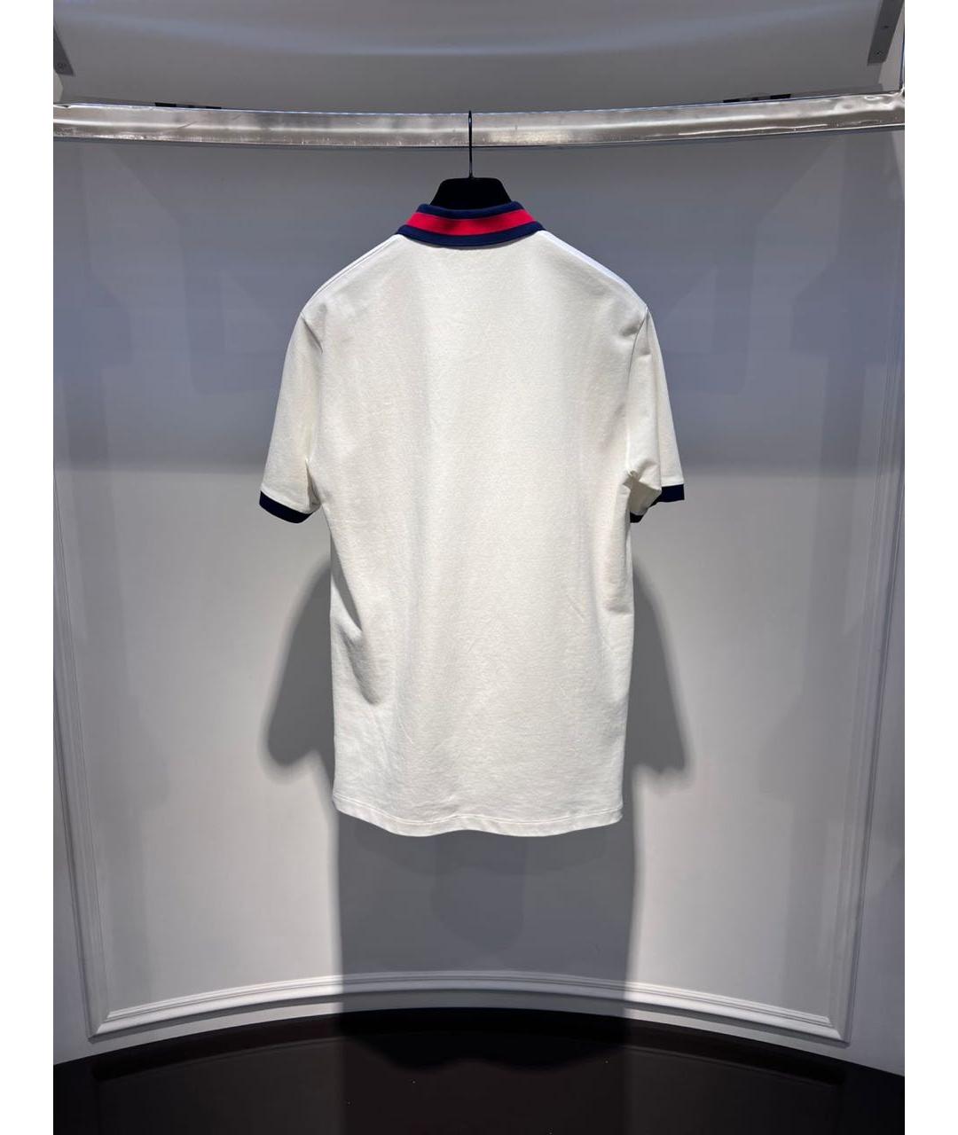 GUCCI Белое поло с коротким рукавом, фото 3