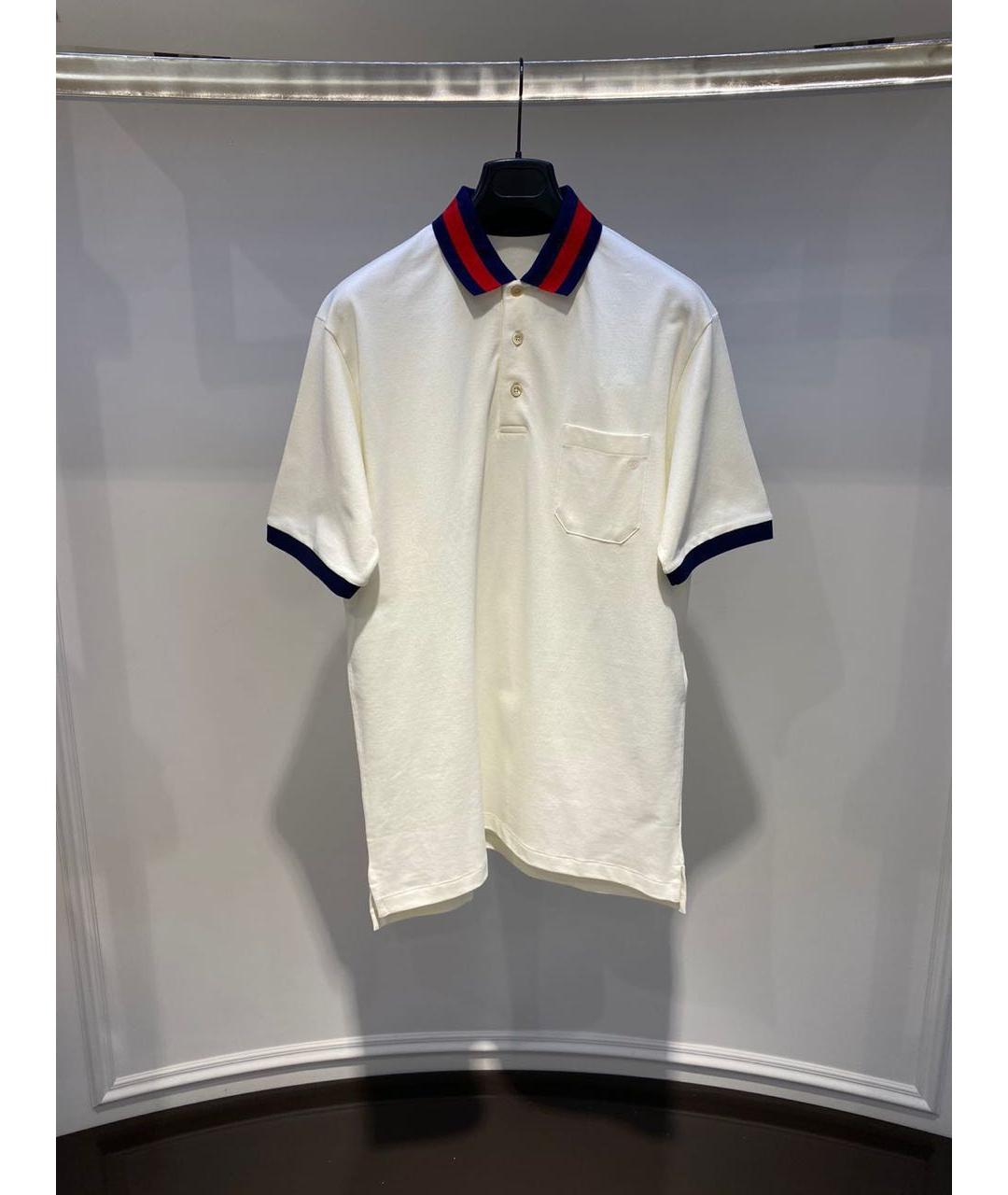 GUCCI Белое поло с коротким рукавом, фото 2