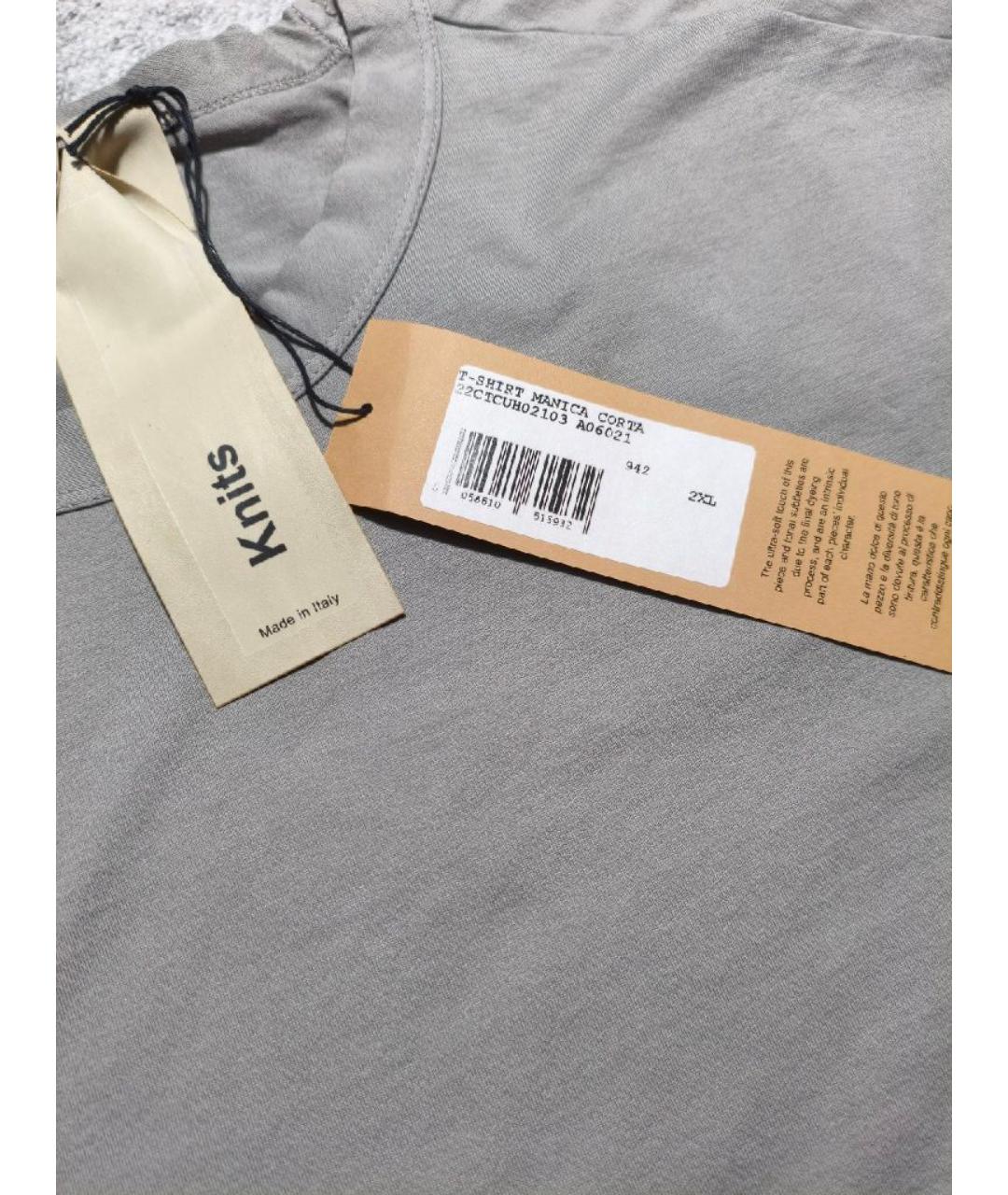 TEN C Серая хлопковая футболка, фото 4