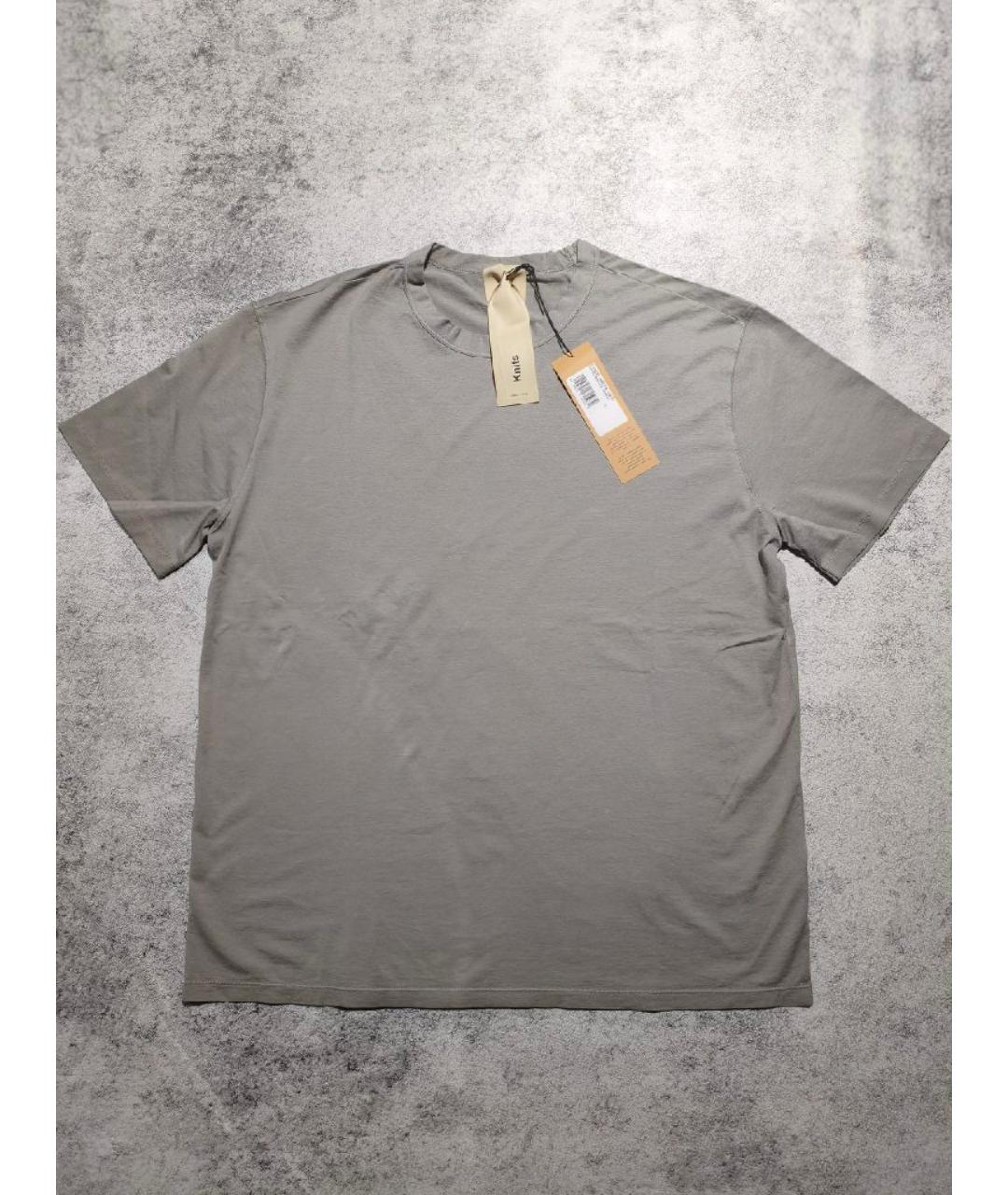 TEN C Серая хлопковая футболка, фото 1