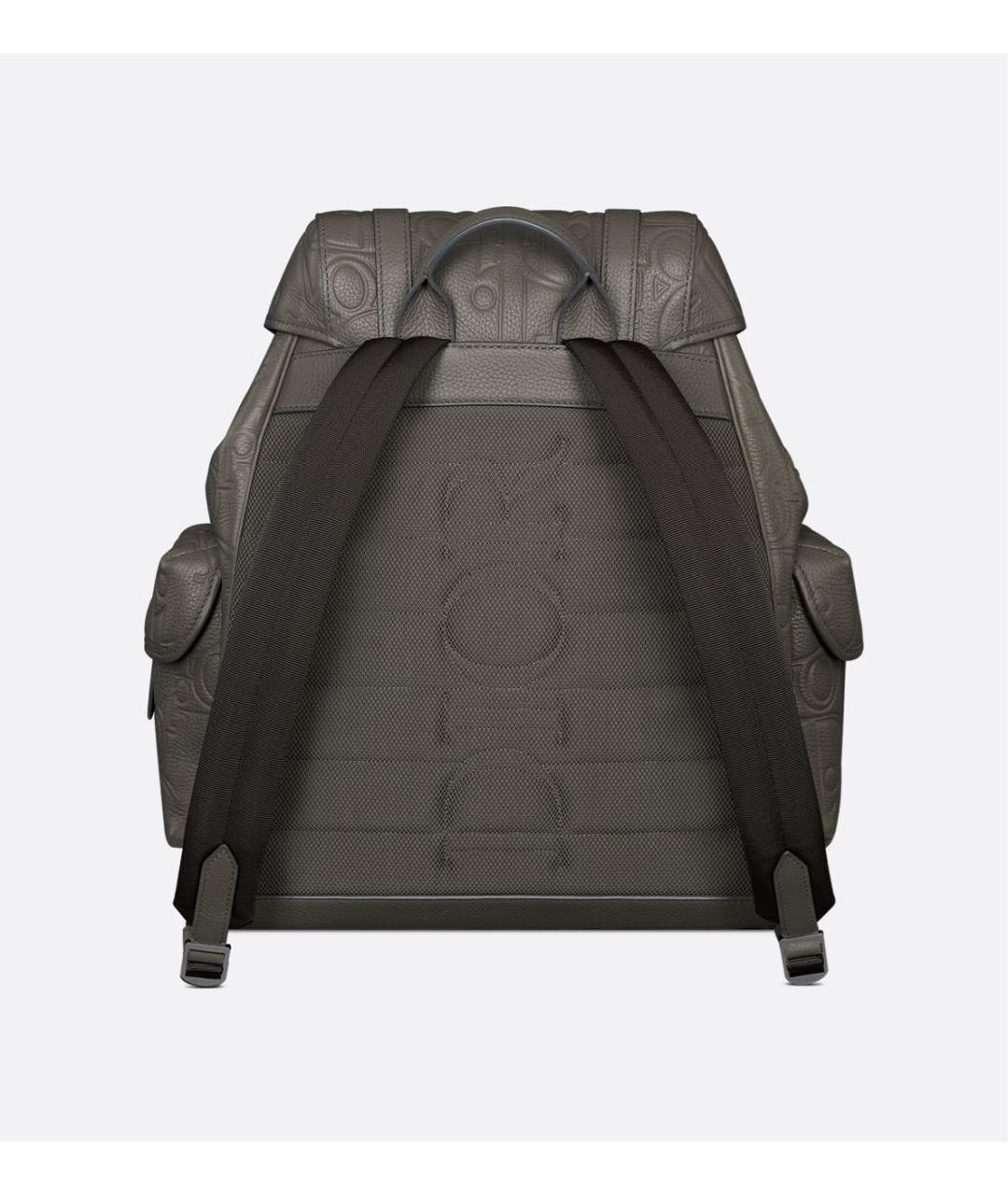 CHRISTIAN DIOR Серый кожаный рюкзак, фото 4