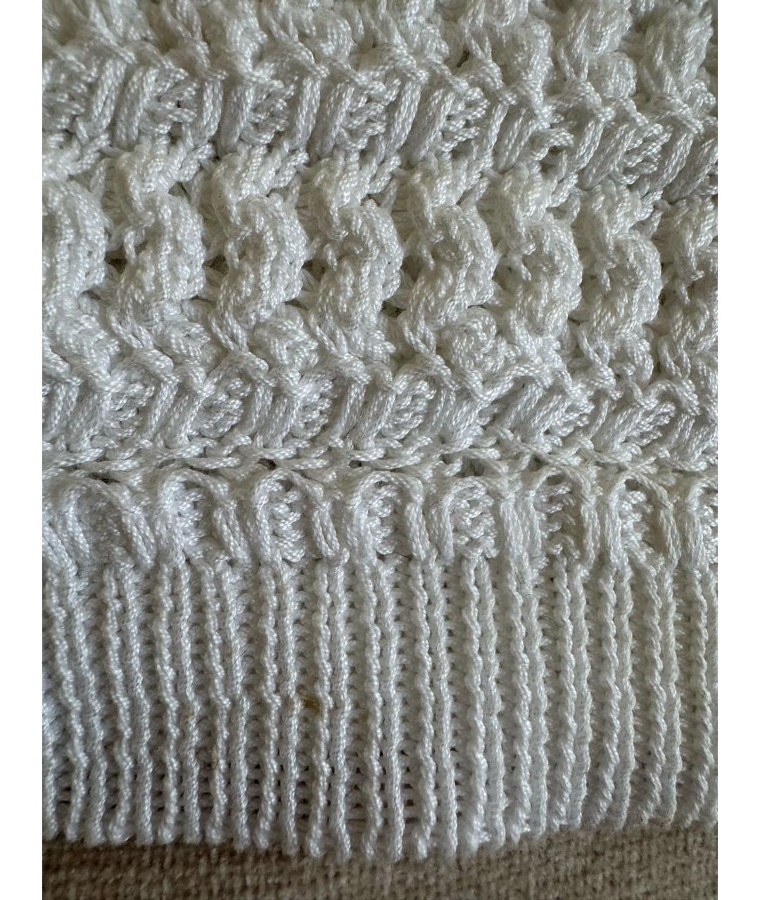 MIU MIU Белая хлопковая футболка, фото 7