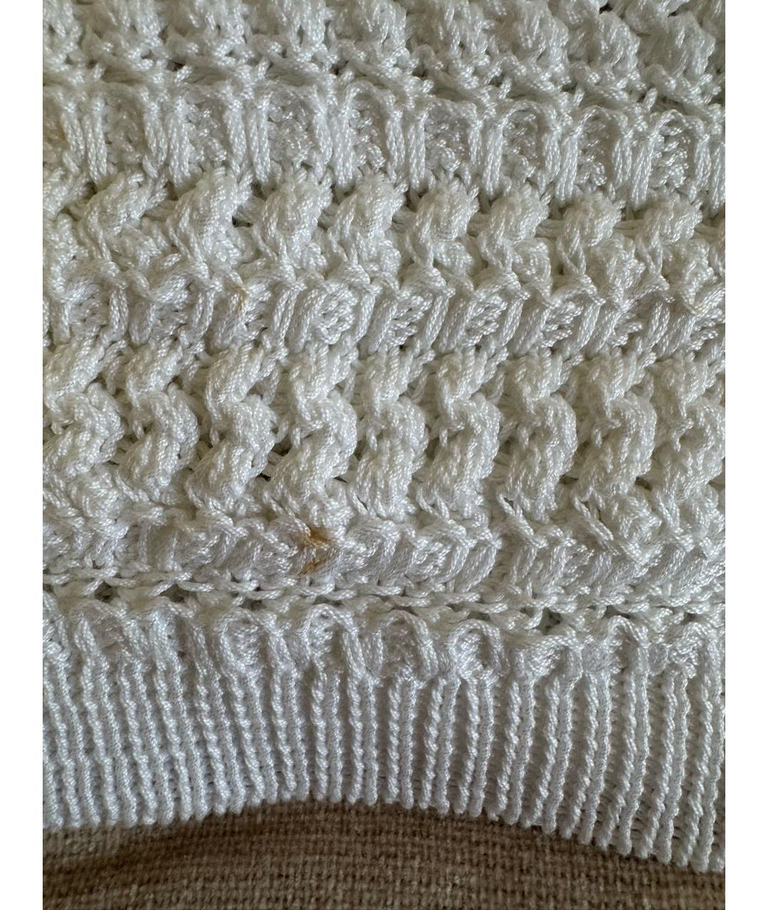 MIU MIU Белая хлопковая футболка, фото 5