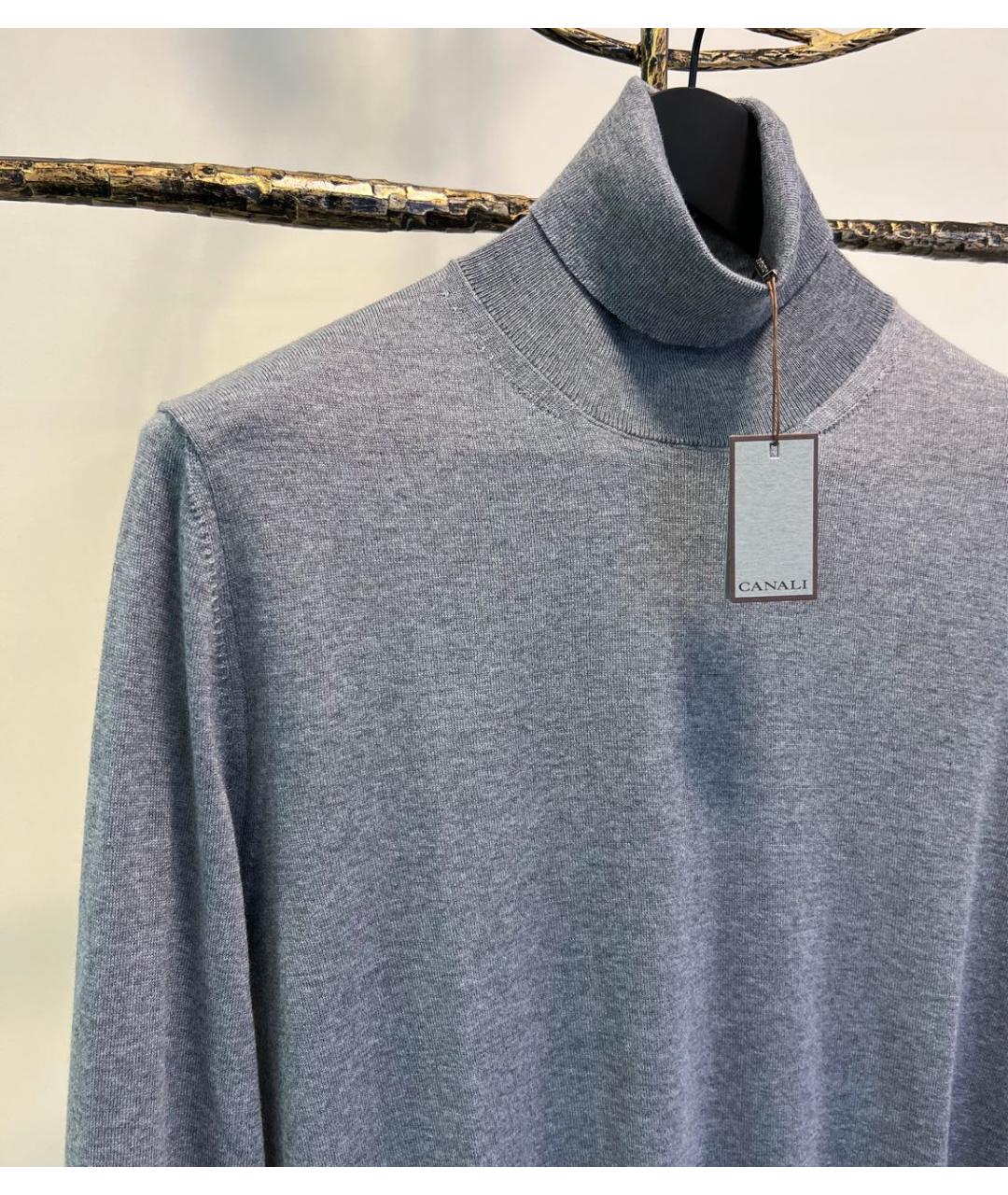CANALI Серая шерстяная водолазка, фото 3