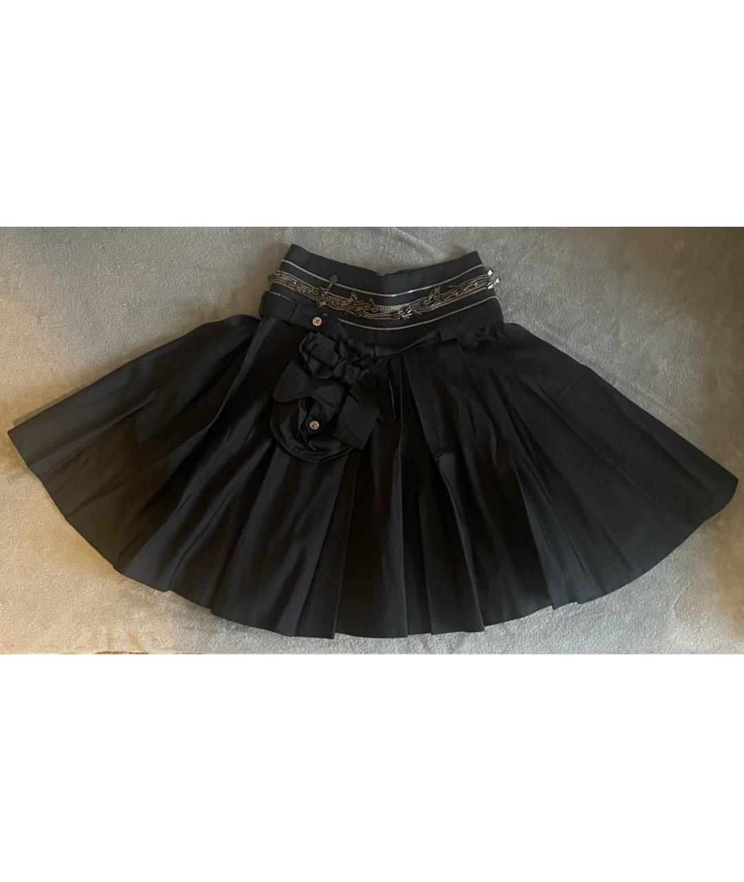 ANTONIO BERARDI Черная хлопковая юбка мини, фото 6