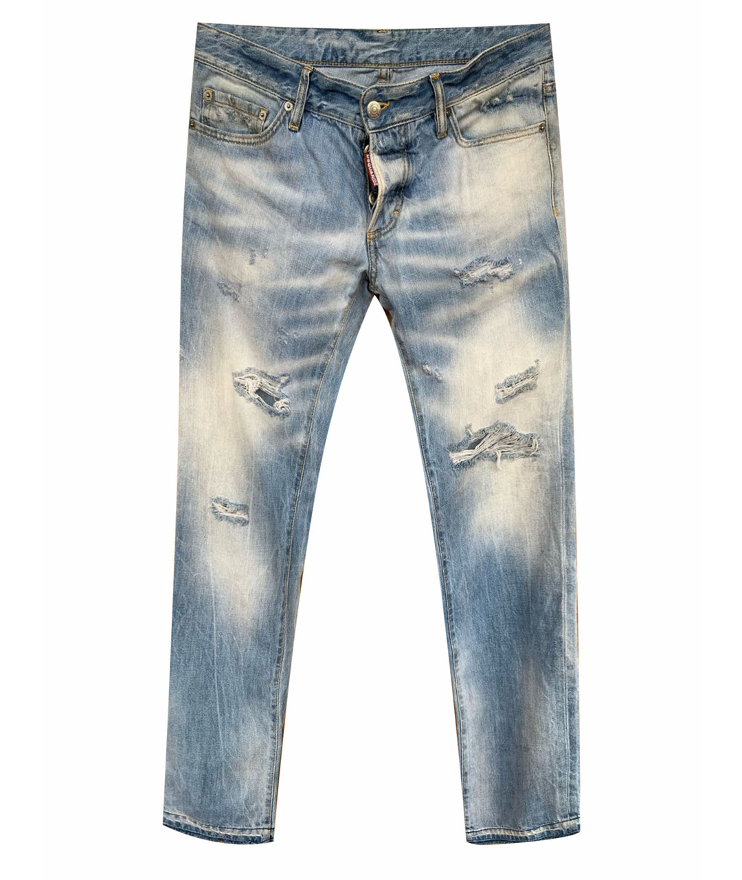 DSQUARED2 Голубые хлопковые джинсы скинни, фото 1
