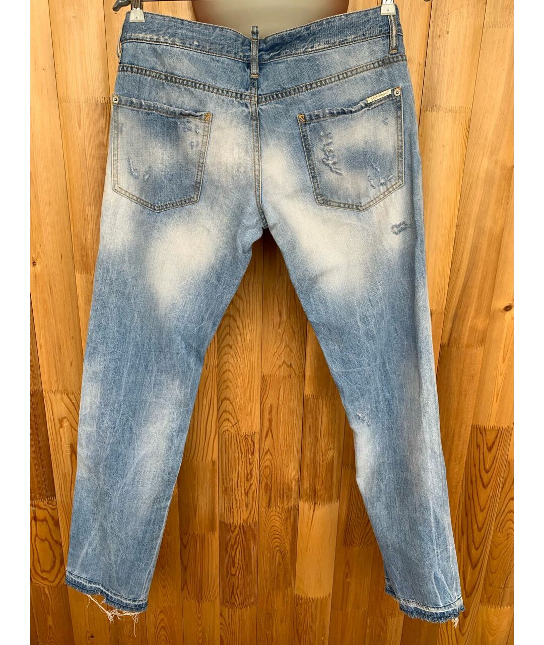 DSQUARED2 Голубые хлопковые джинсы скинни, фото 5