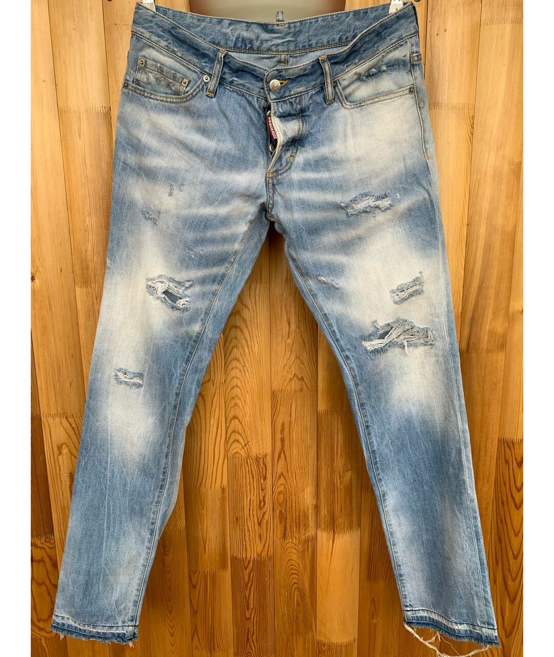 DSQUARED2 Голубые хлопковые джинсы скинни, фото 2
