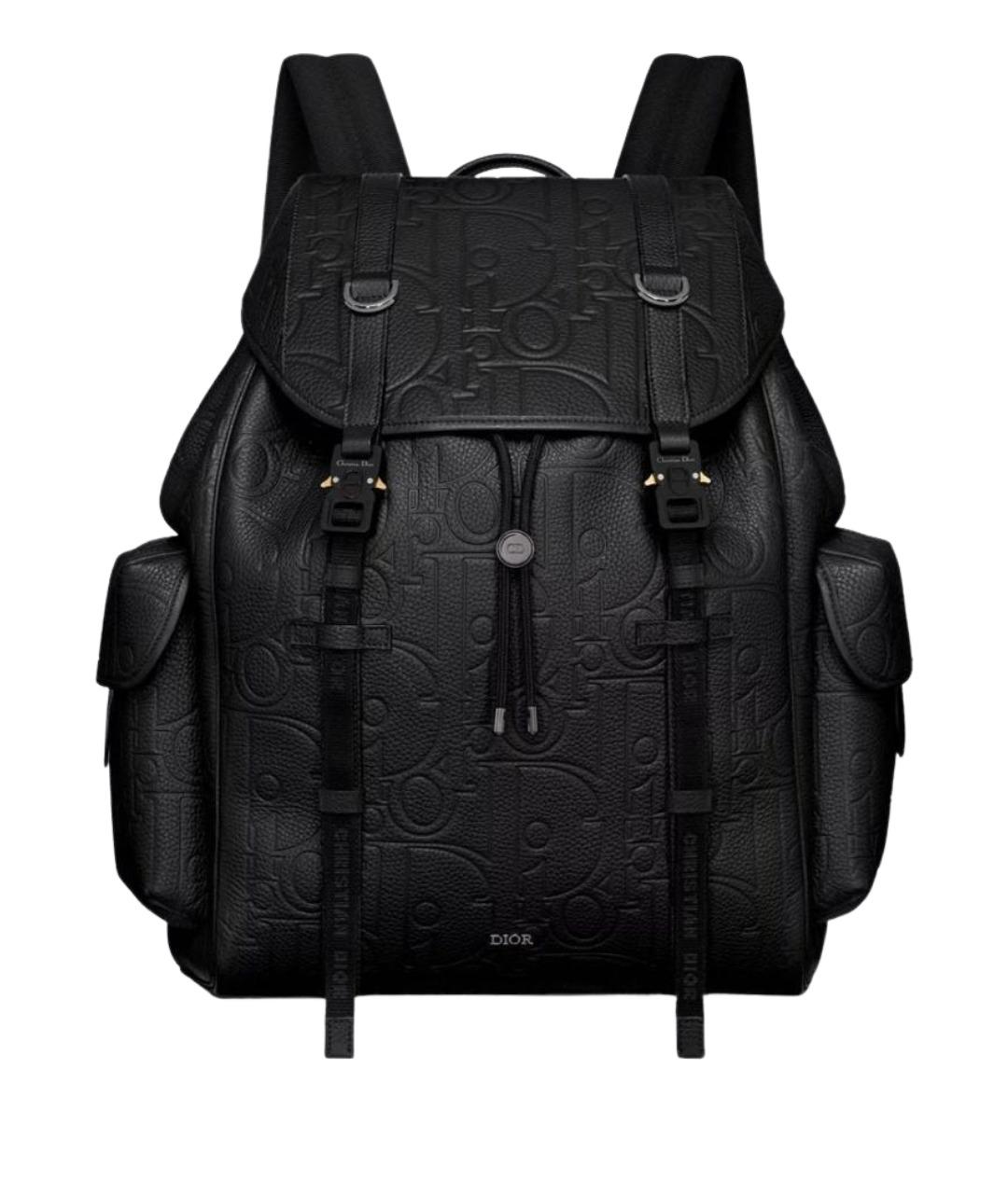 CHRISTIAN DIOR Черный кожаный рюкзак, фото 1