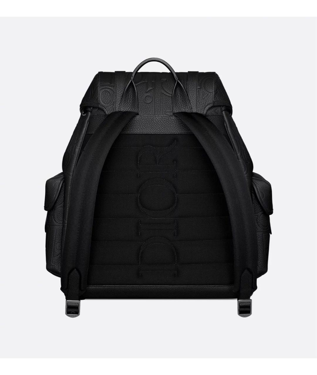 CHRISTIAN DIOR Черный кожаный рюкзак, фото 3