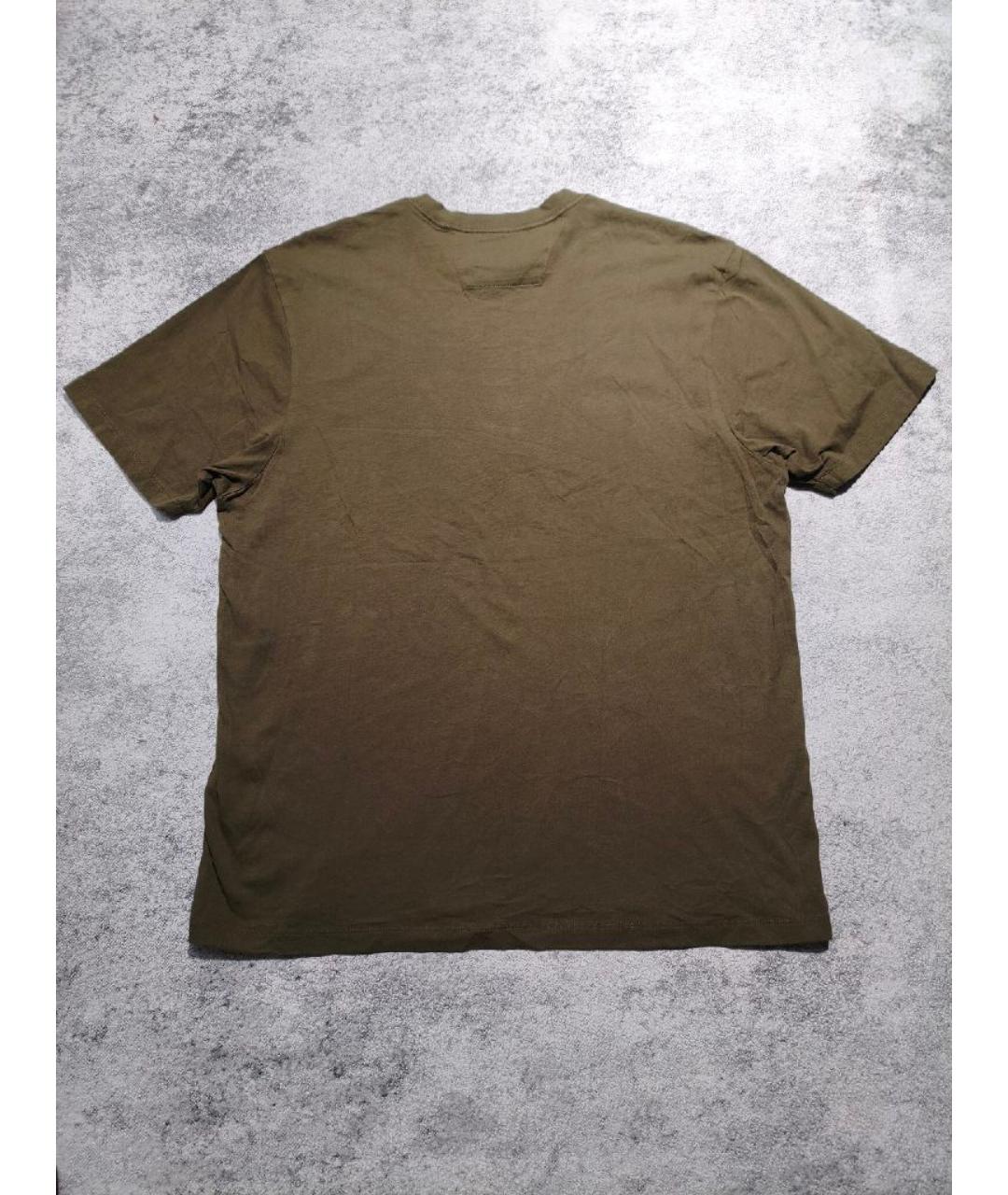 CP COMPANY Хаки хлопковая футболка, фото 2
