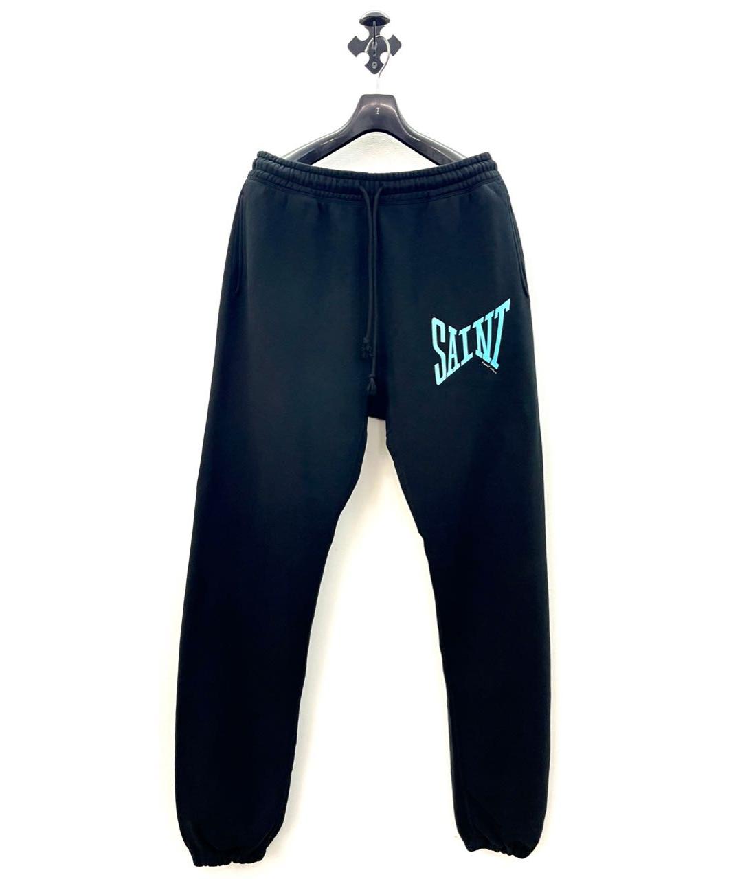 Saint Michael Черные хлопковые повседневные брюки, фото 2