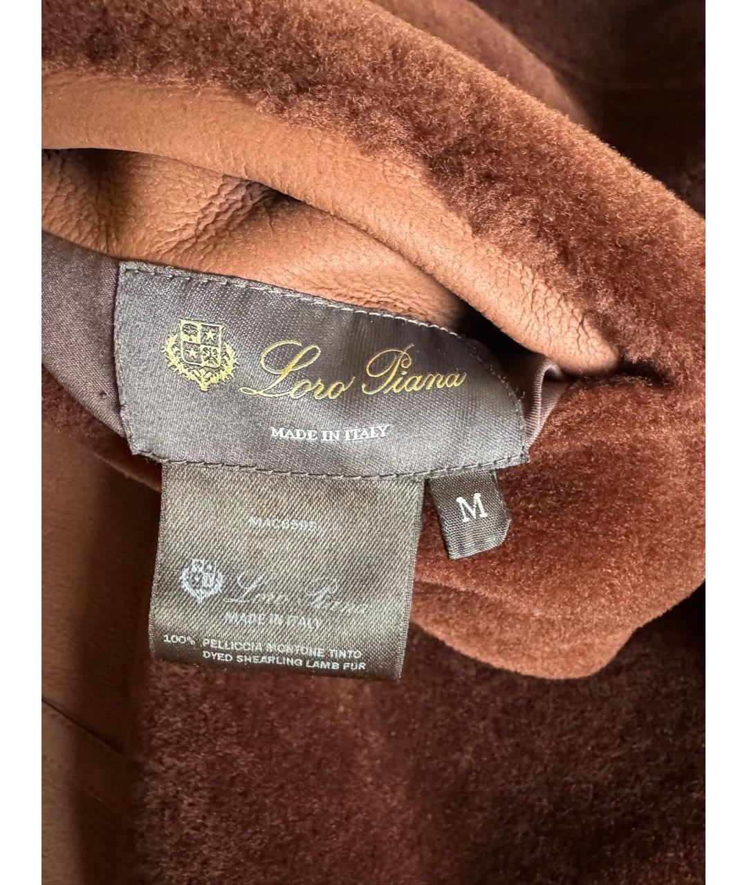 LORO PIANA Коричневая меховая дубленка, фото 5