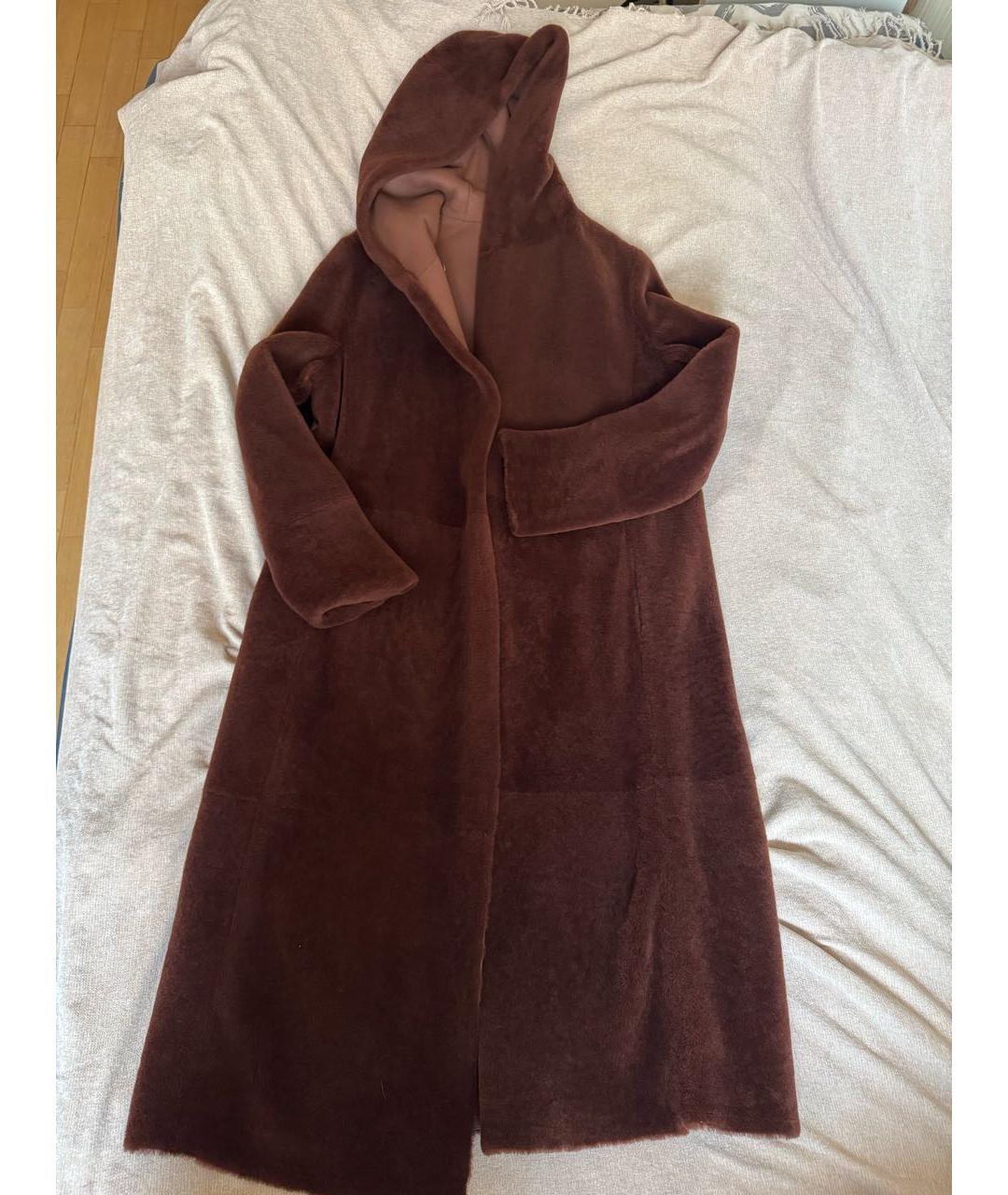 LORO PIANA Коричневая меховая дубленка, фото 6