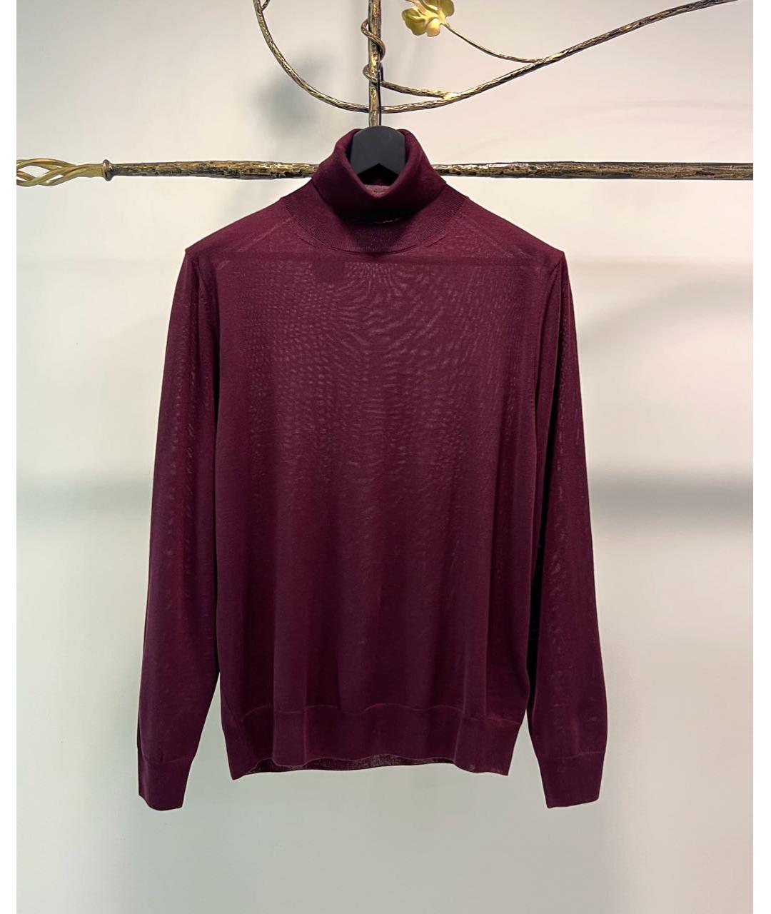 CANALI Бордовая шерстяная водолазка, фото 5