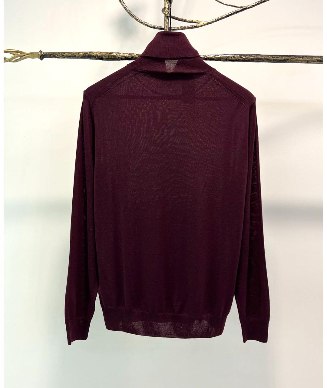 CANALI Бордовая шерстяная водолазка, фото 2