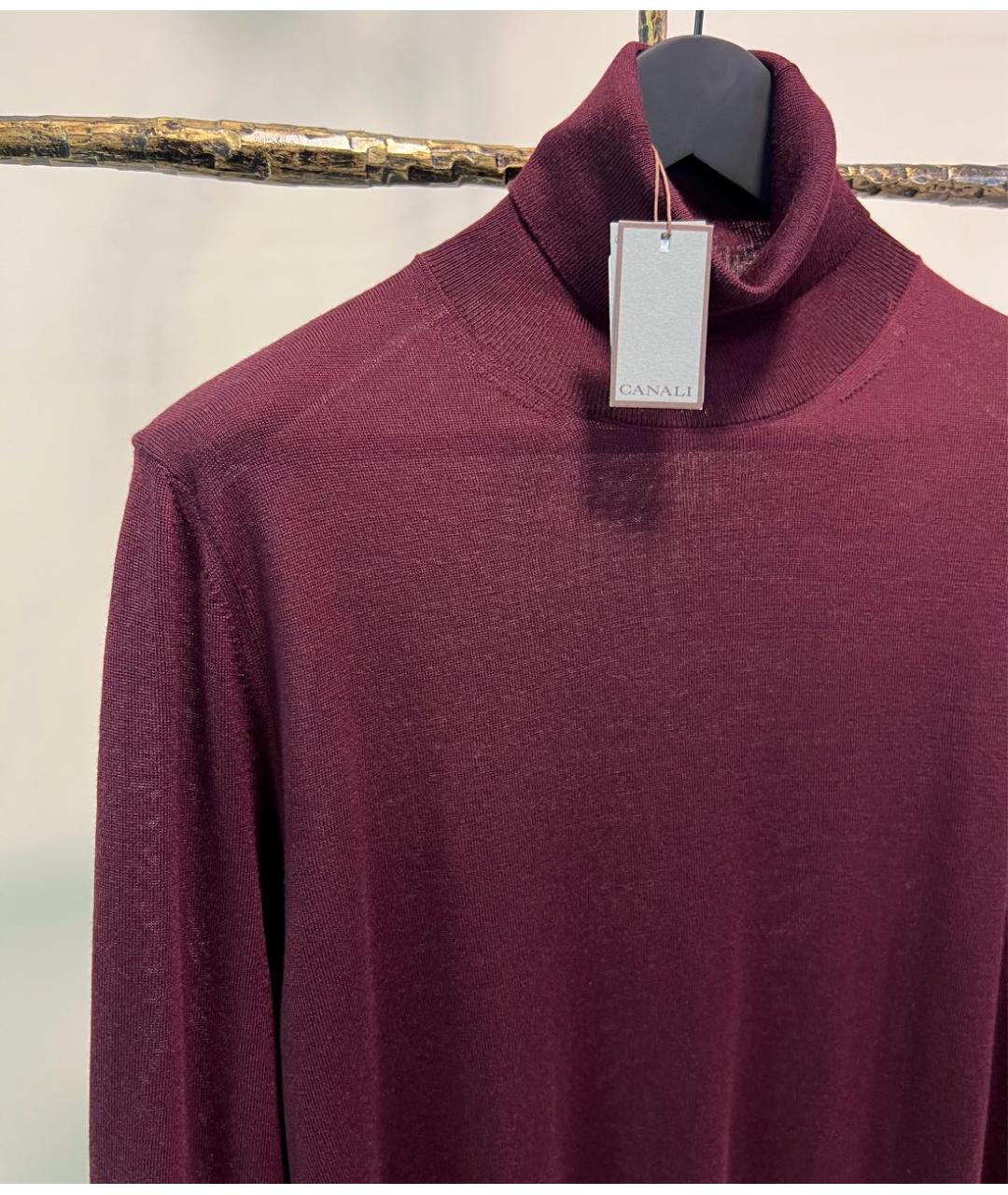 CANALI Бордовая шерстяная водолазка, фото 3
