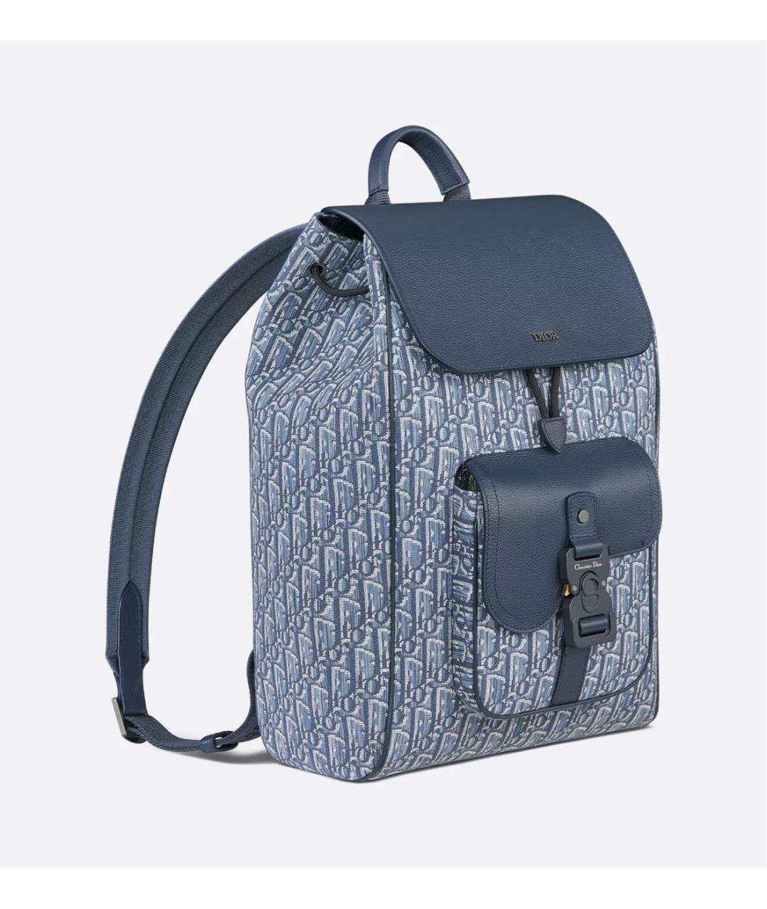 CHRISTIAN DIOR Синий тканевый рюкзак, фото 3