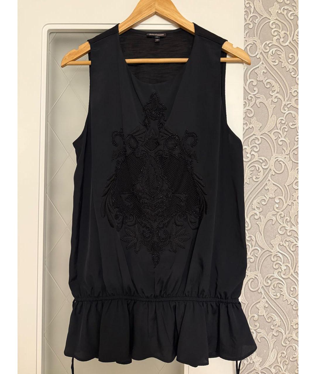 JUICY COUTURE Черная полиэстеровая майка, фото 6