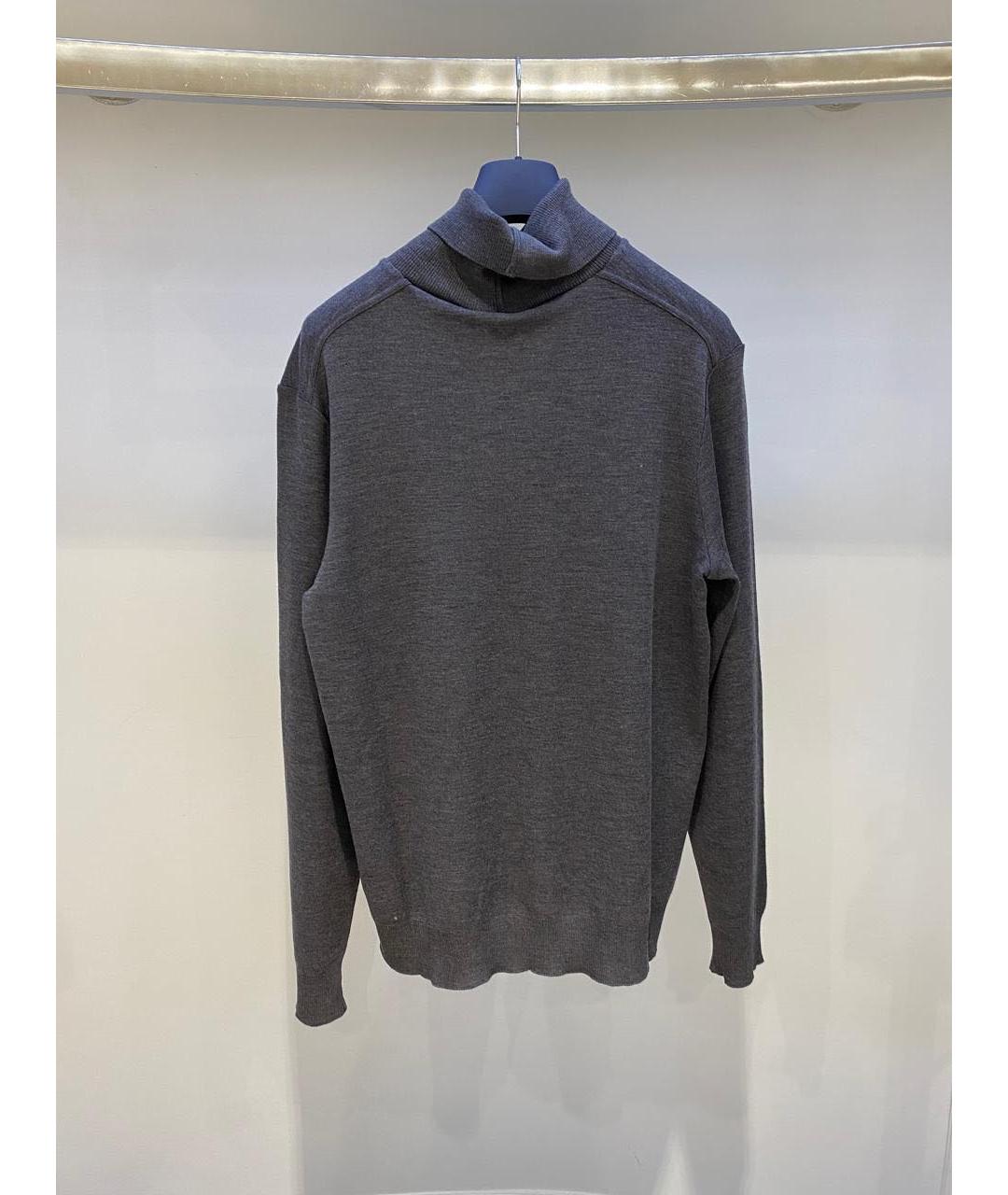 HERNO Серая шерстяная водолазка, фото 2