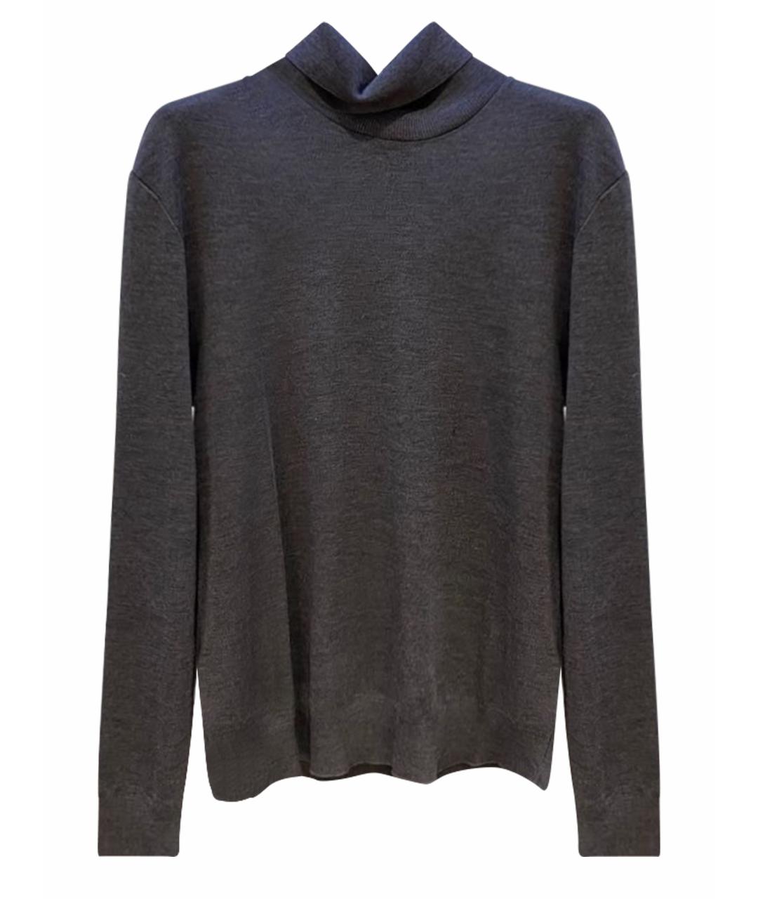 HERNO Серая шерстяная водолазка, фото 1