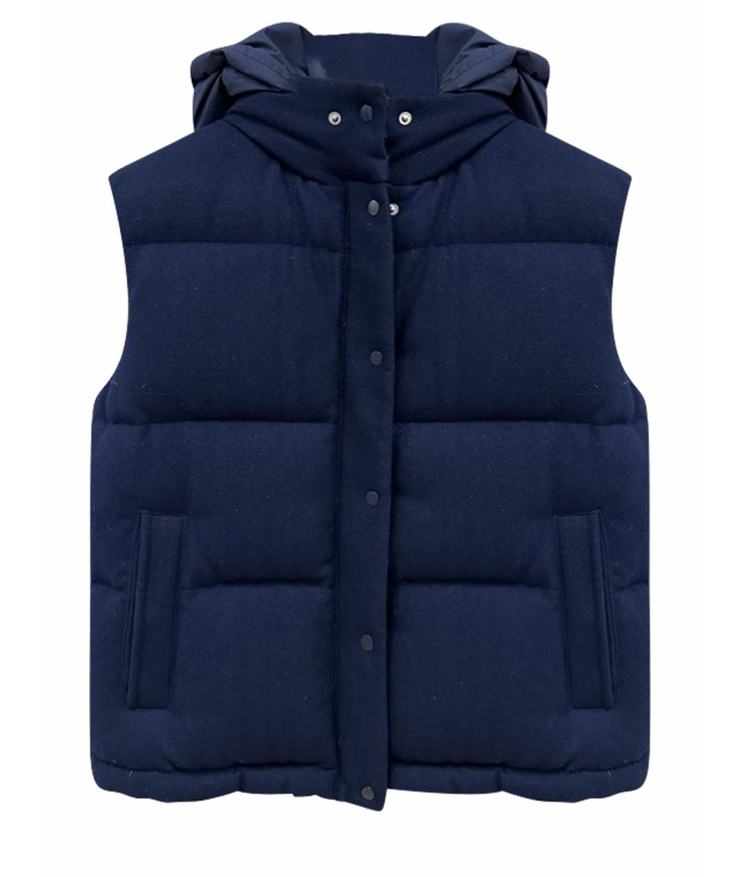 12 STOREEZ Темно-синий шерстяной жилет, фото 1