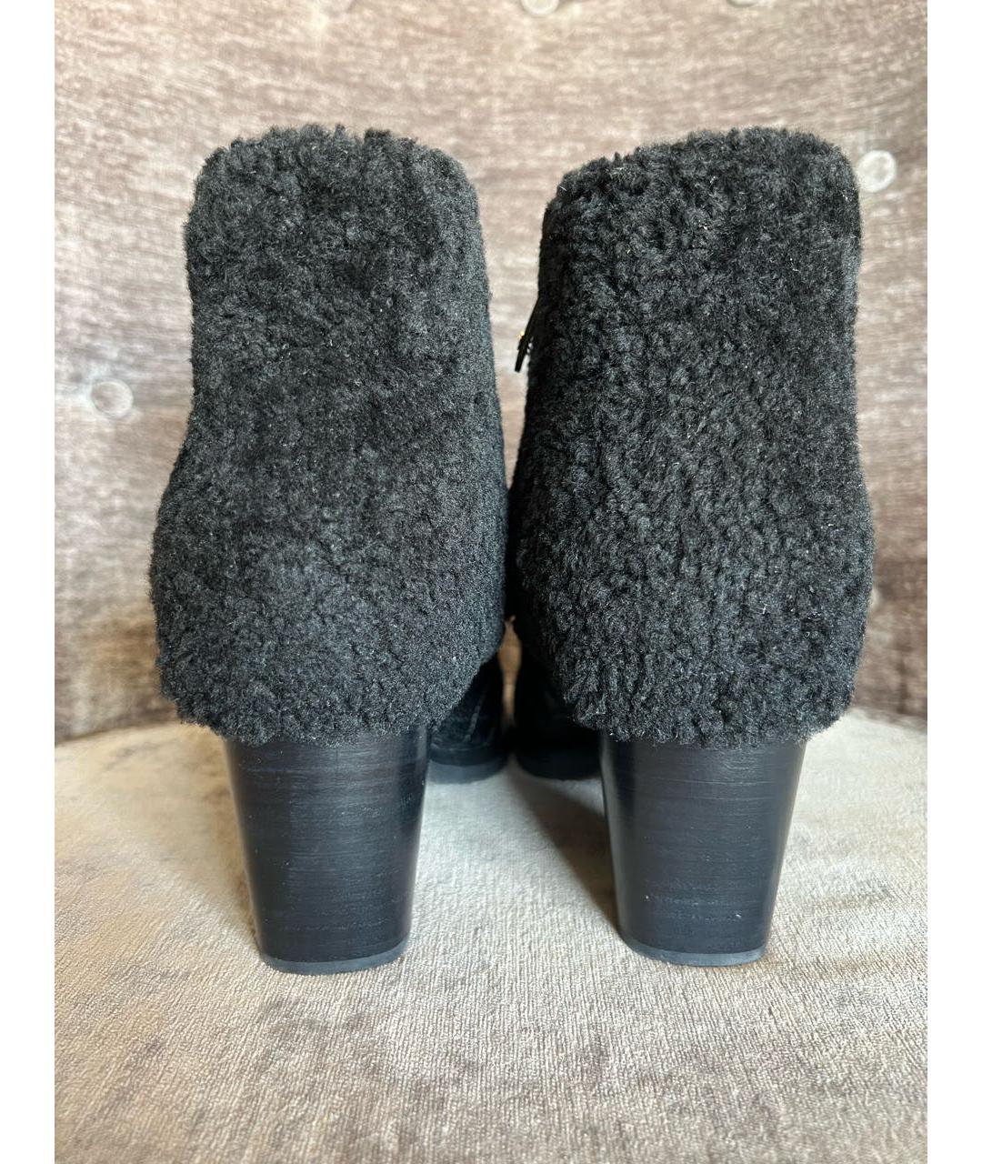 CHANEL Черные кожаные ботильоны, фото 4