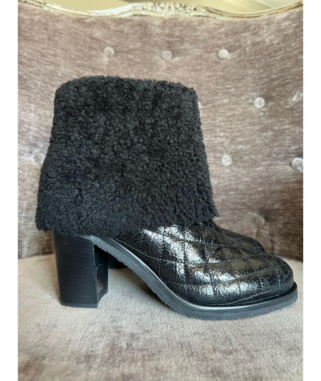 CHANEL Черные кожаные ботильоны, фото 9