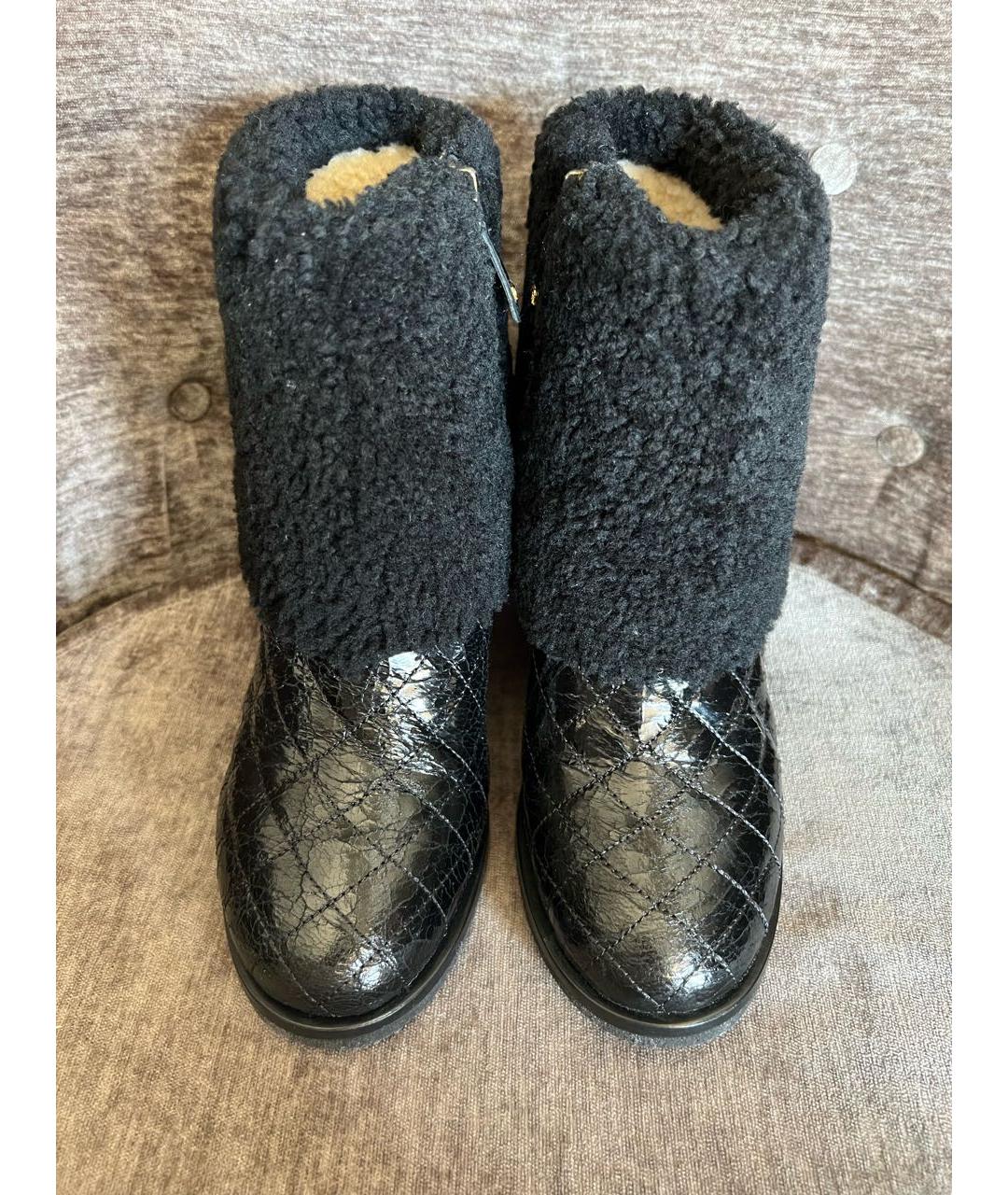 CHANEL Черные кожаные ботильоны, фото 3