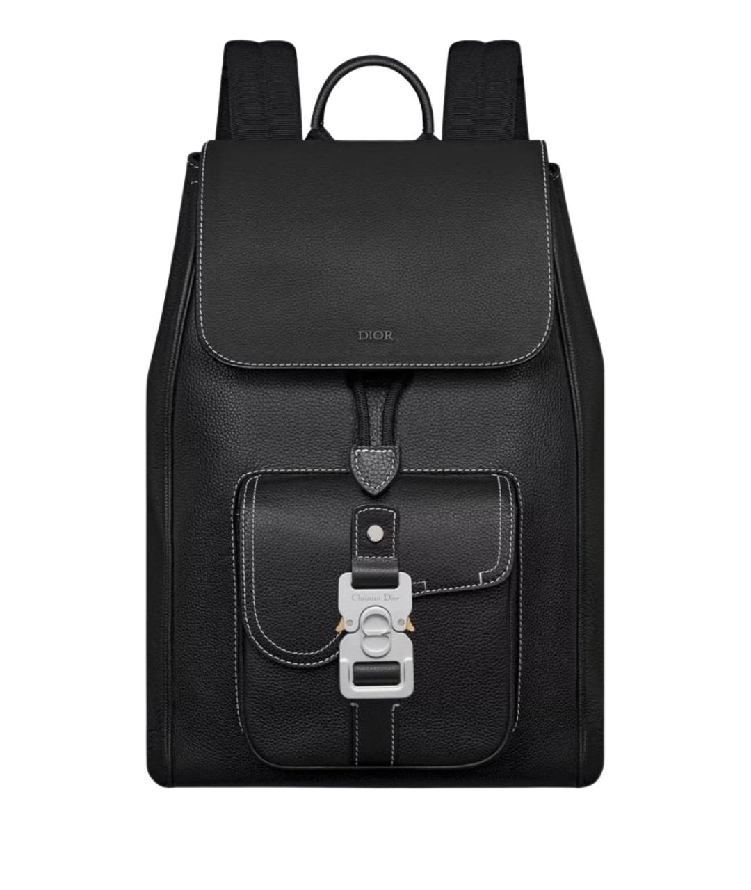 CHRISTIAN DIOR Черный кожаный рюкзак, фото 1