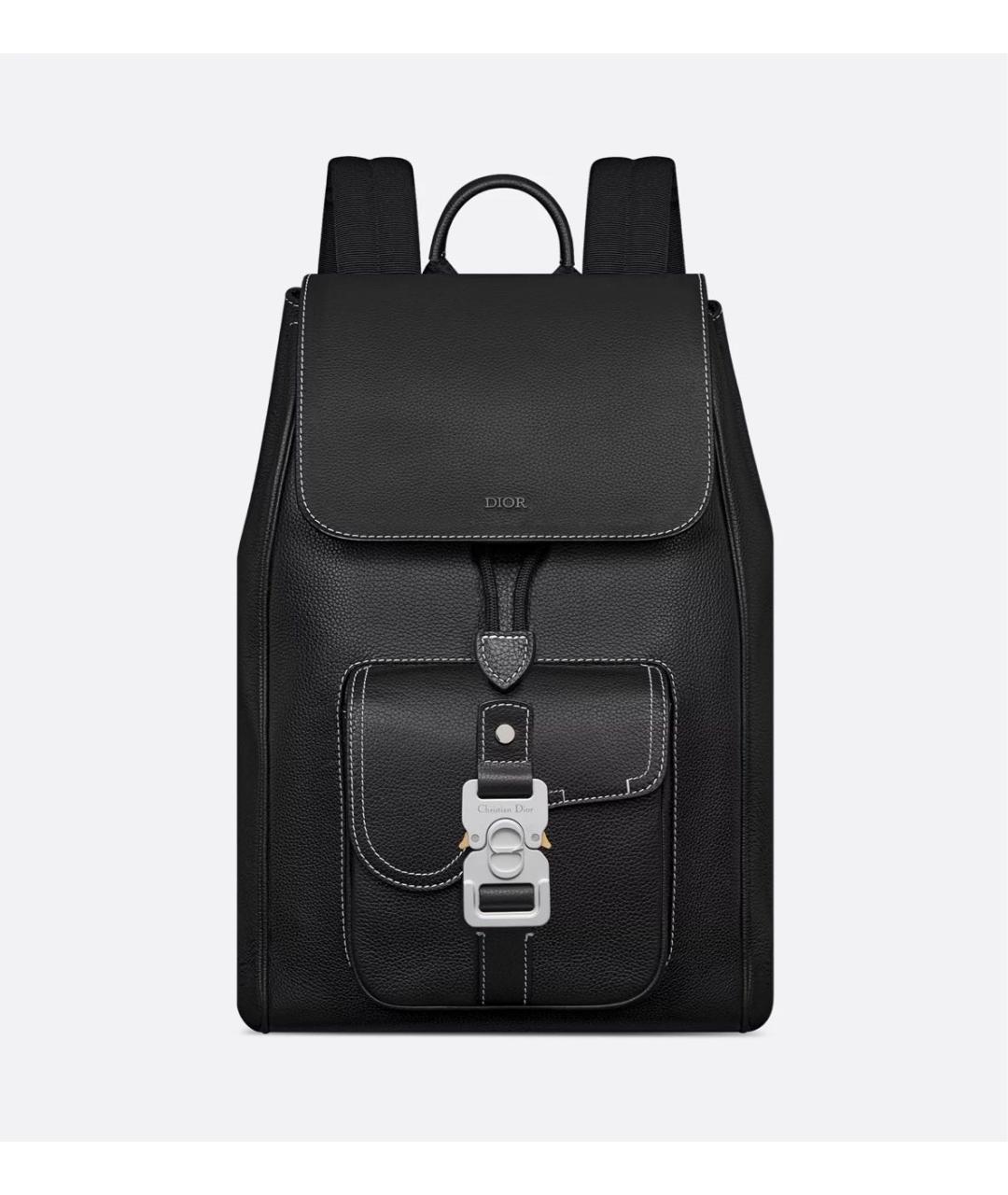 CHRISTIAN DIOR Черный кожаный рюкзак, фото 7
