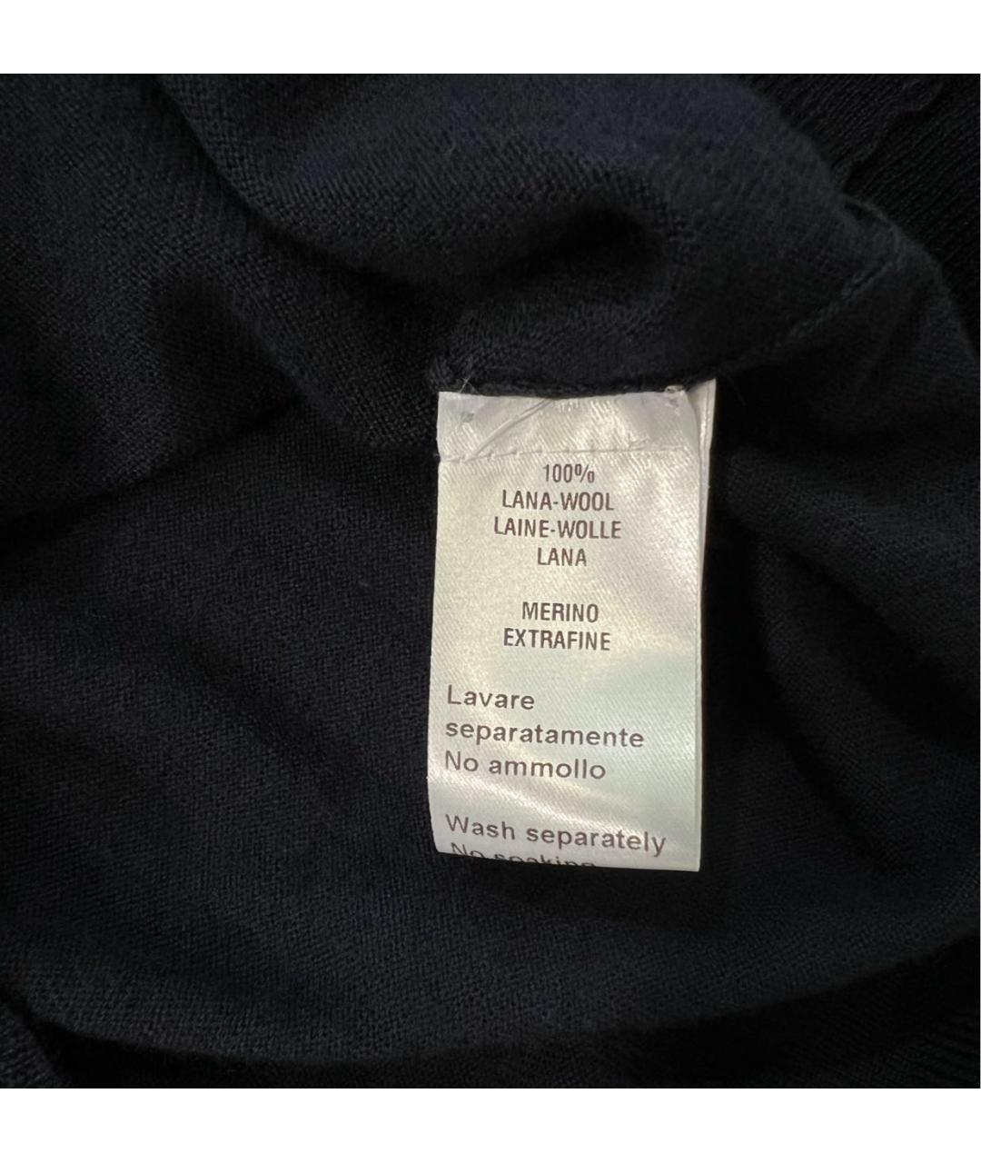 CANALI Темно-синяя шерстяная водолазка, фото 4