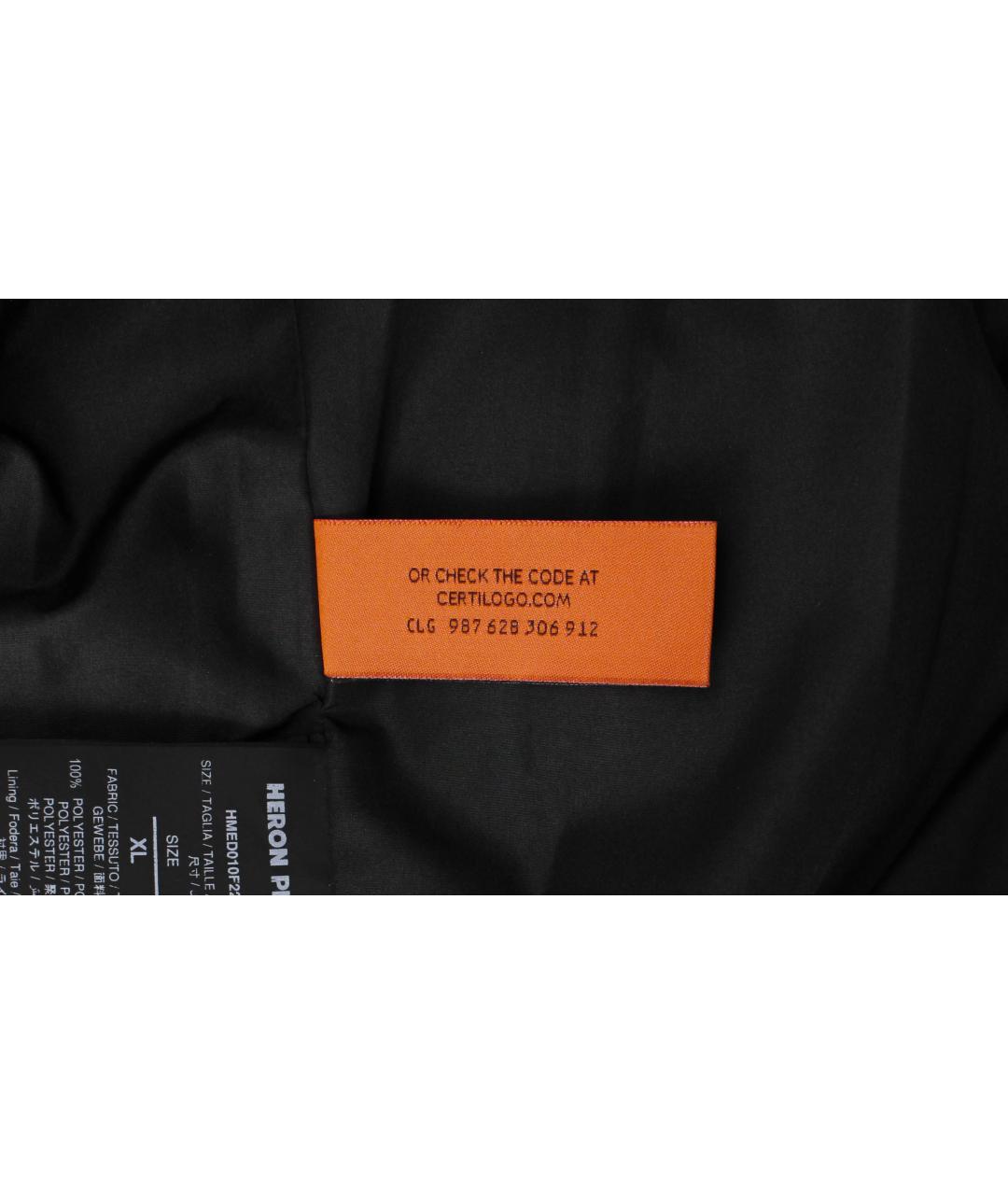 HERON PRESTON Черный полиэстеровый пуховик, фото 9