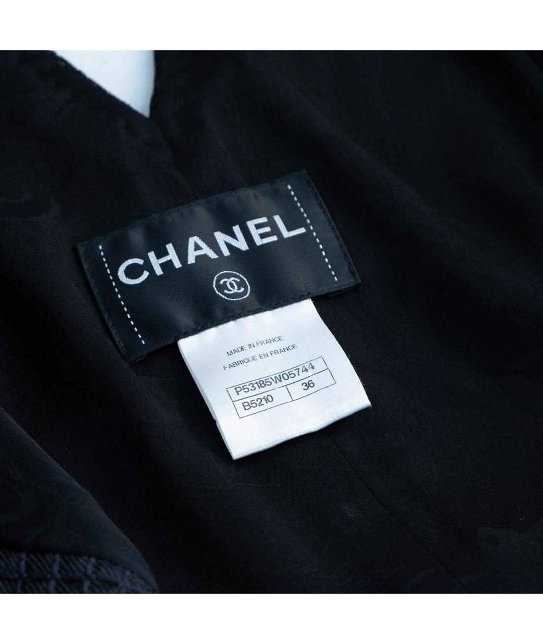 CHANEL Черный хлопковый жакет/пиджак, фото 5