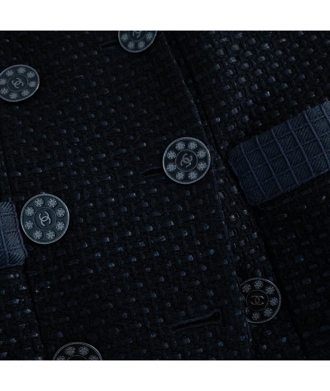 CHANEL Черный хлопковый жакет/пиджак, фото 4