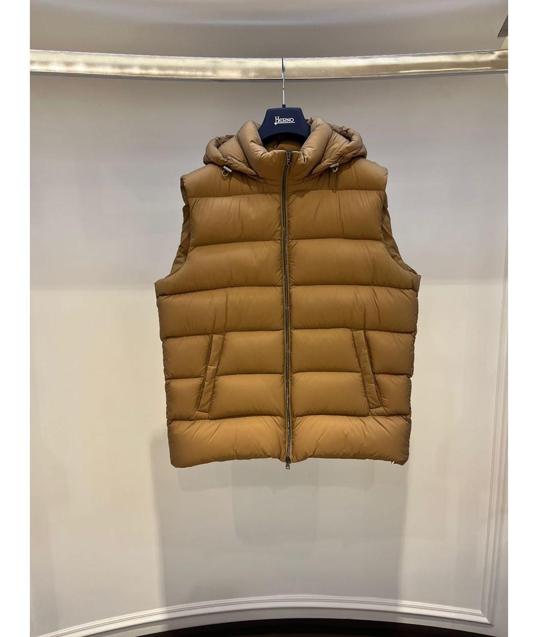 HERNO Коричневый полиамидовый жилет, фото 3