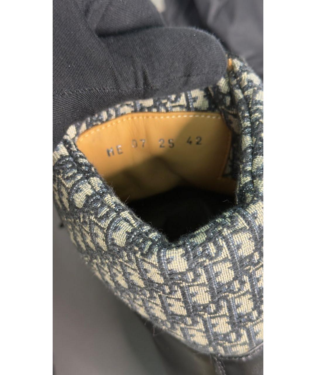 CHRISTIAN DIOR Черные кожаные высокие ботинки, фото 7