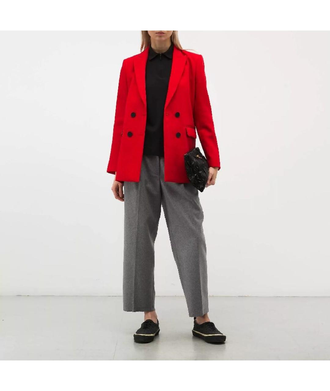 SANDRO Красный вискозный жакет/пиджак, фото 8