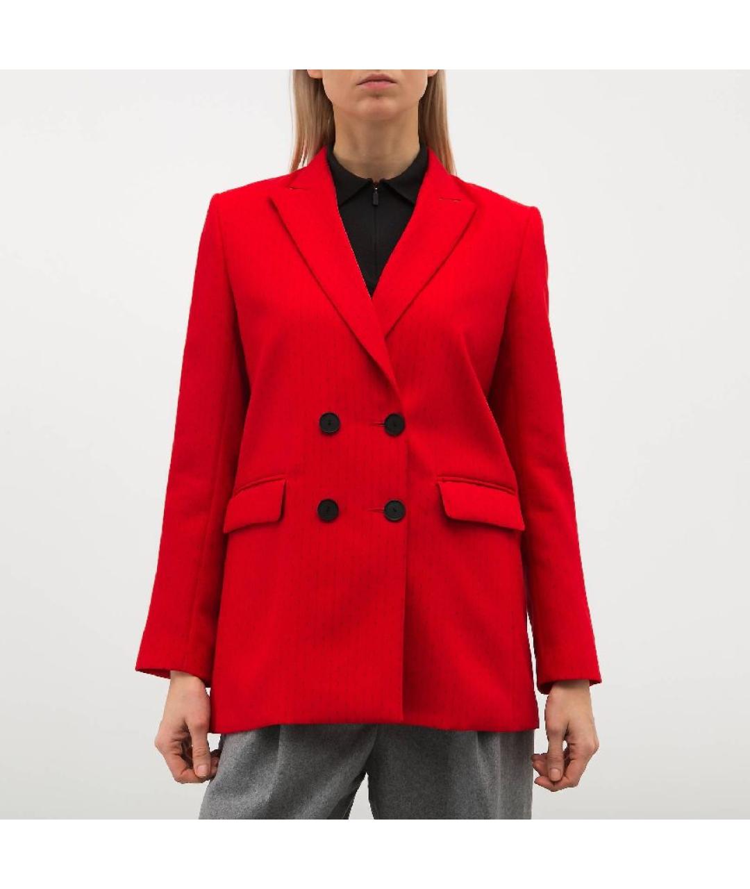 SANDRO Красный вискозный жакет/пиджак, фото 7